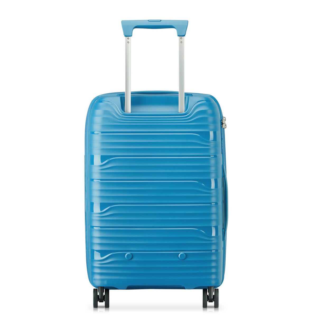 Delsey Dune Carry-On Plus Expandable Spinner in Teal — back view