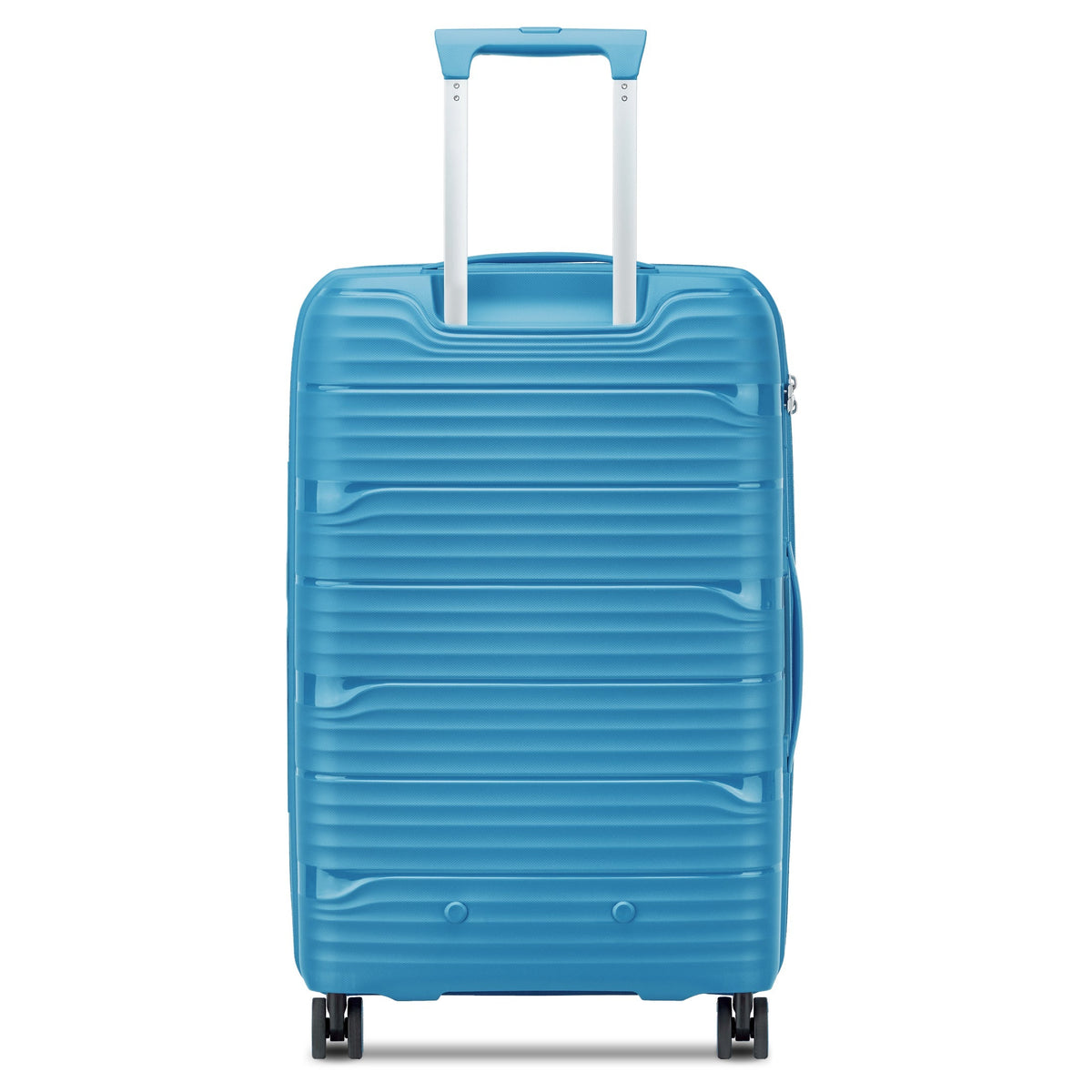 Delsey Dune Medium Expandable Spinner in Teal — back view