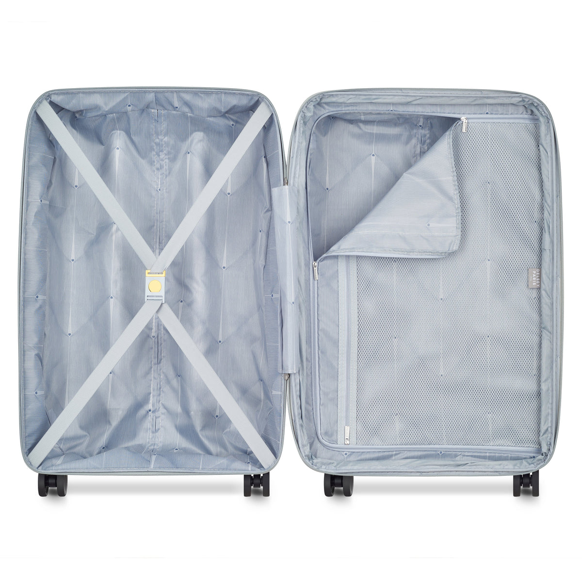 Delsey Dune Medium Expandable Spinner in Lunar Rock — interior view