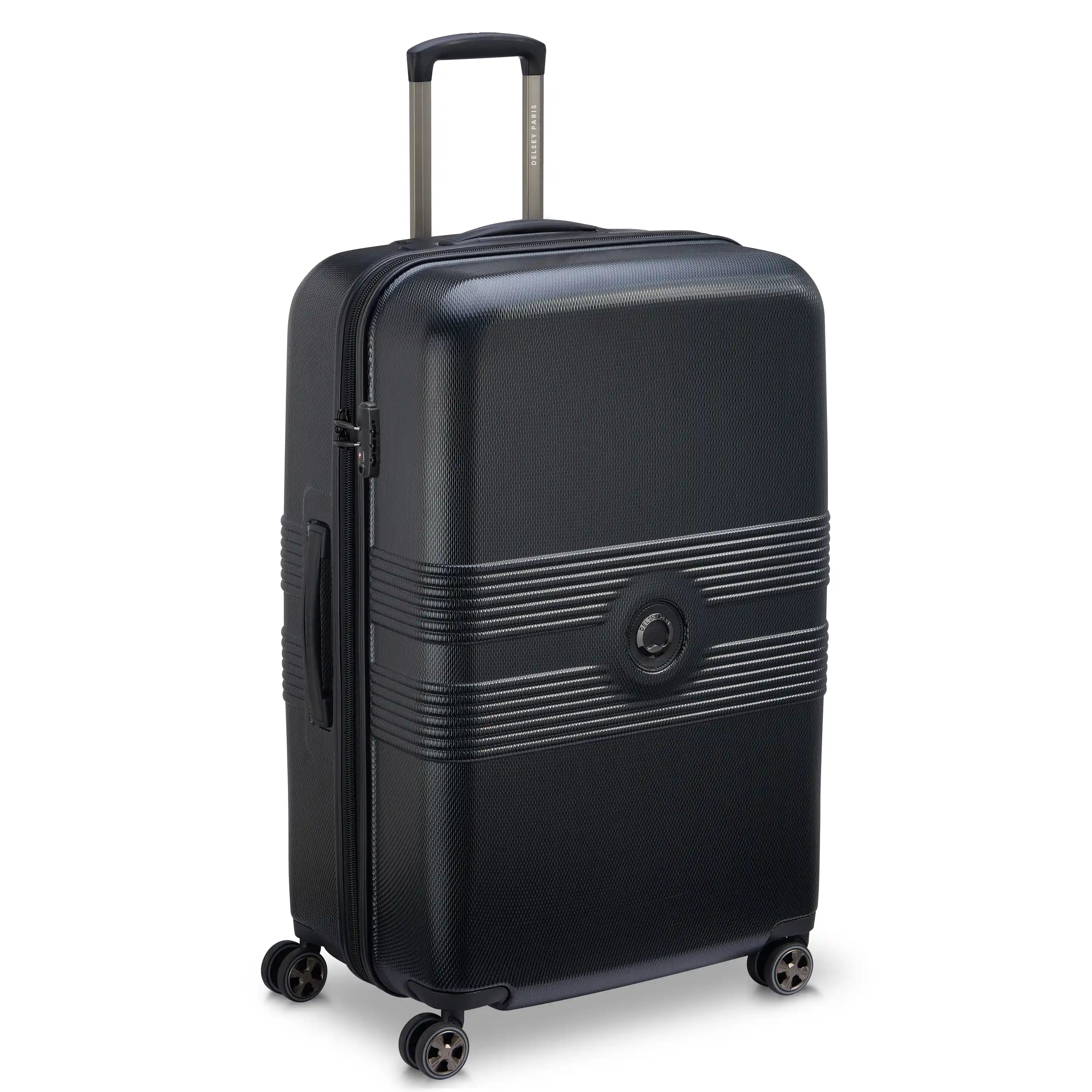 Delsey Flanerie SE Large Spinner in Black — front view # color_Black