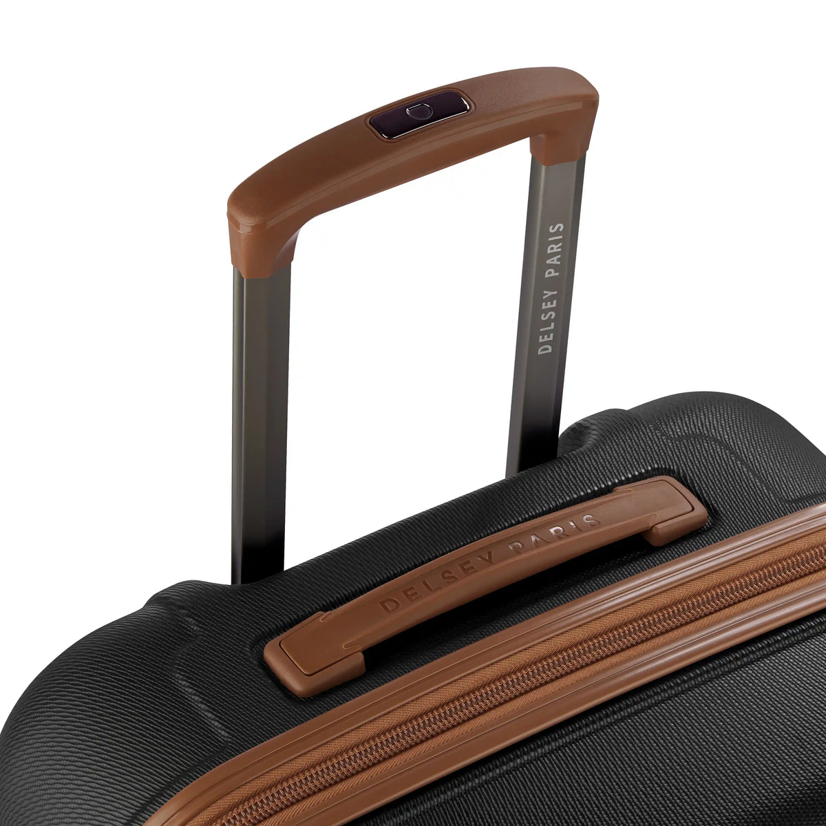 Delsey Flanerie SE Medium Spinner in Black/Brown — detail view # color_Black/Brown