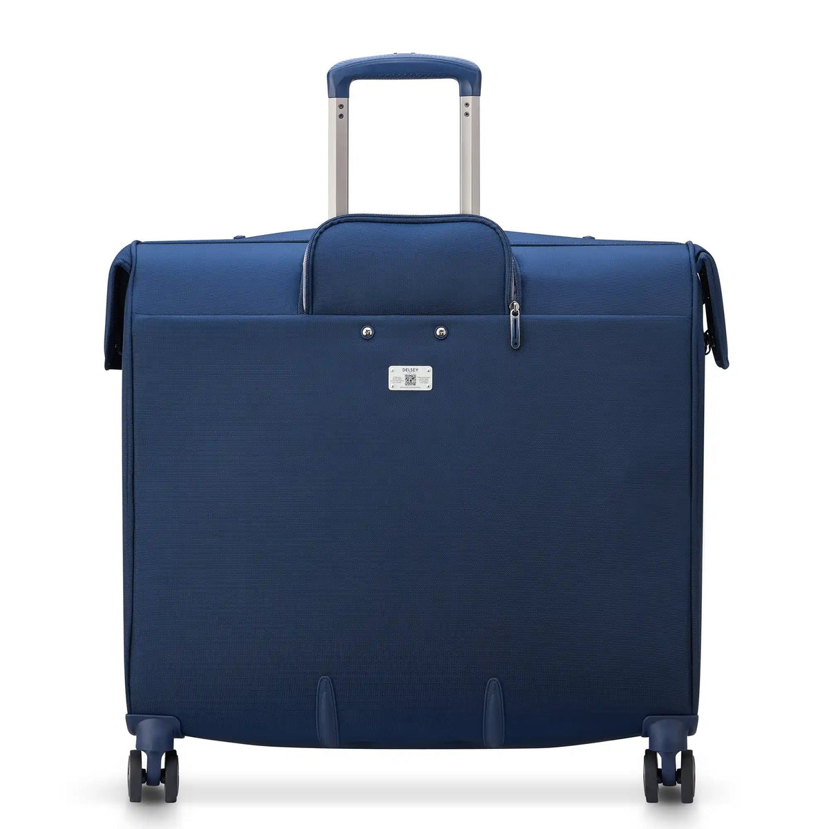 Delsey Helium DLX Large Rolling Garment Bag in Navy — back view # color_Navy