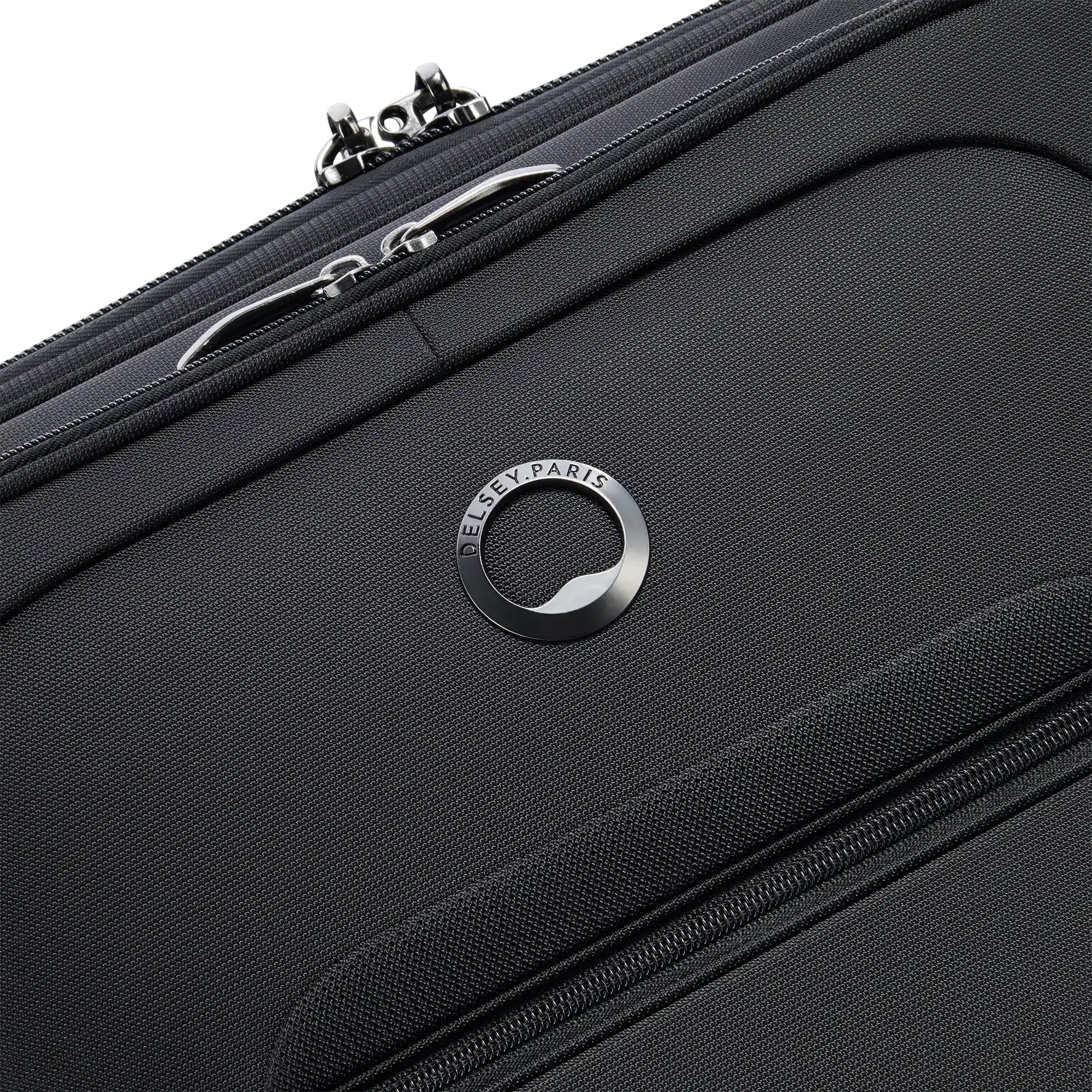 Delsey Helium DLX Medium Expandable Spinner in Black — detail view 5 # color_Black