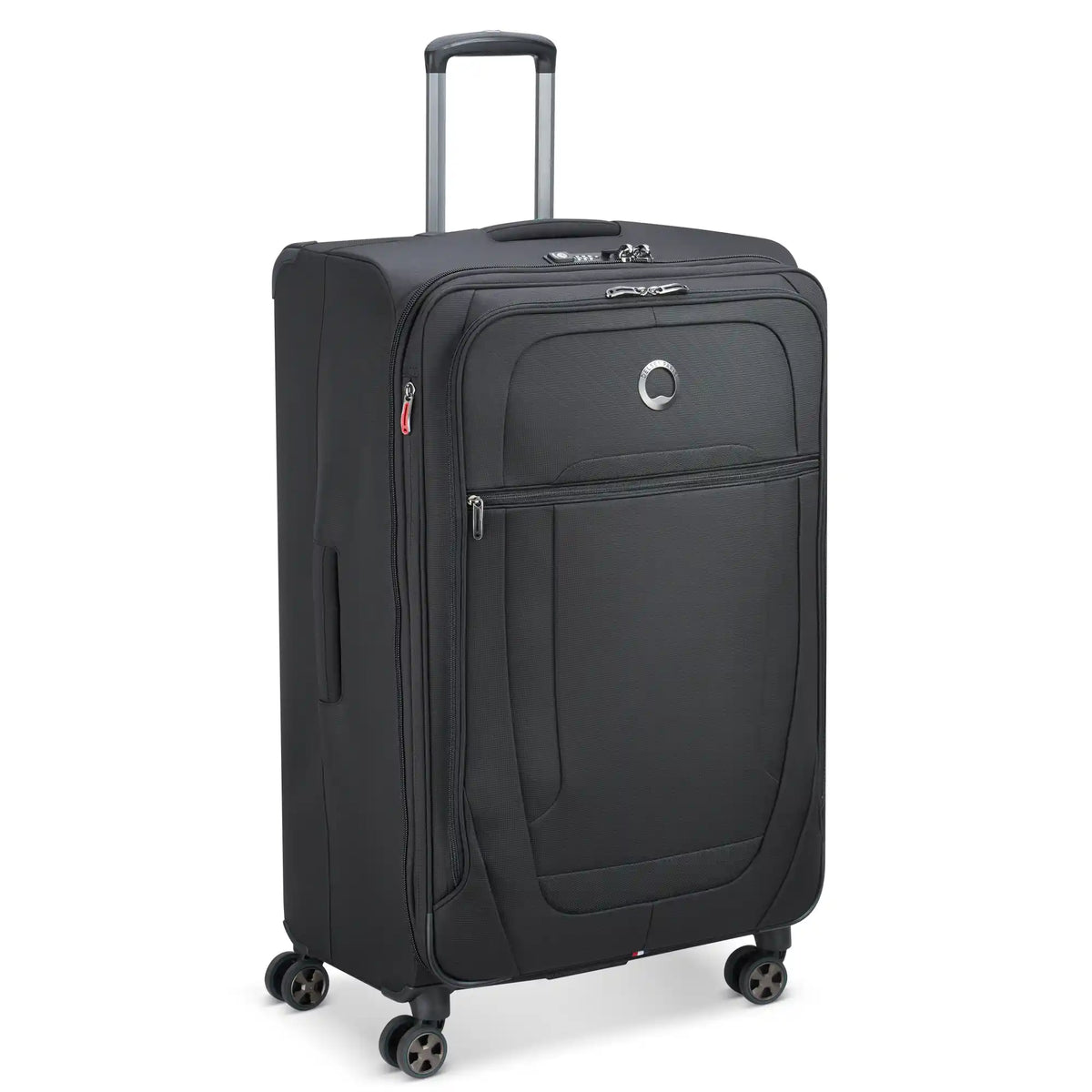 Delsey Helium DLX Large Expandable Spinner in Black — angle view 2 # color_Black