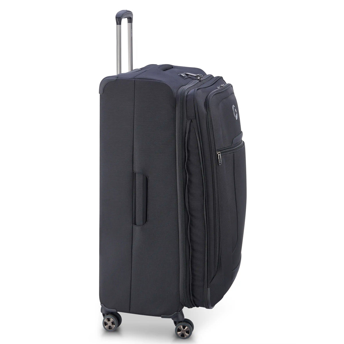Delsey Helium DLX Large Expandable Spinner in Black — angle view 3 # color_Black