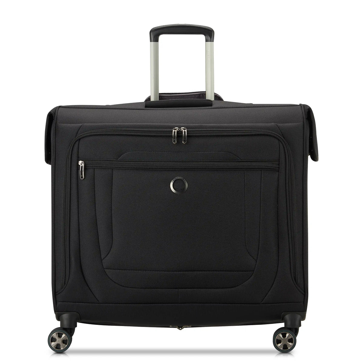 Delsey Helium DLX Large Rolling Garment Bag in Black — front view # color_Black