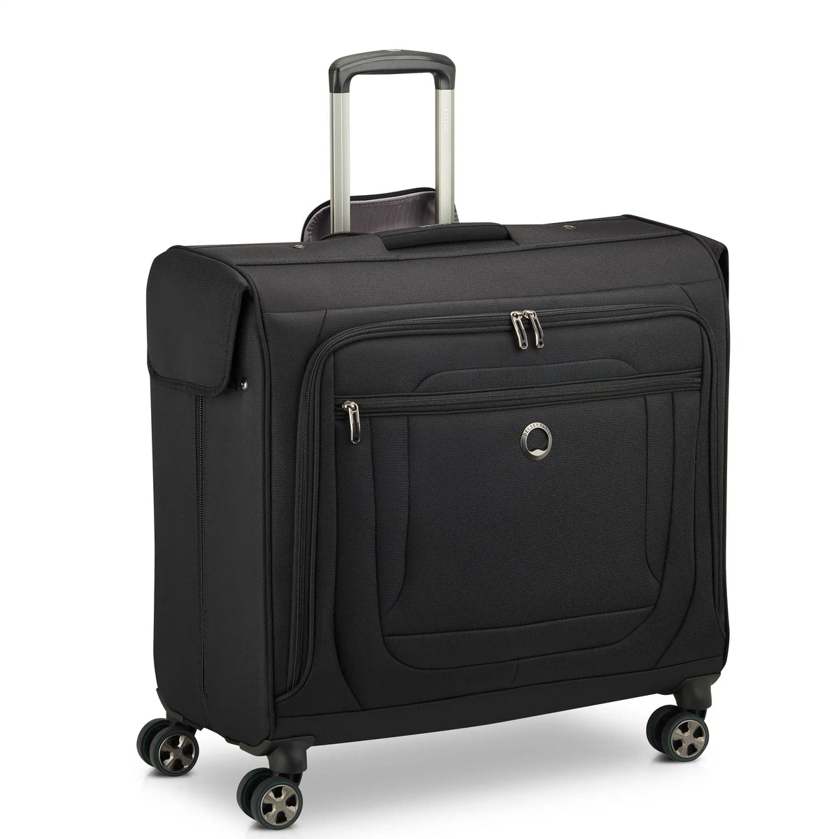 Delsey Helium DLX Large Rolling Garment Bag in Black — angle view 2 # color_Black