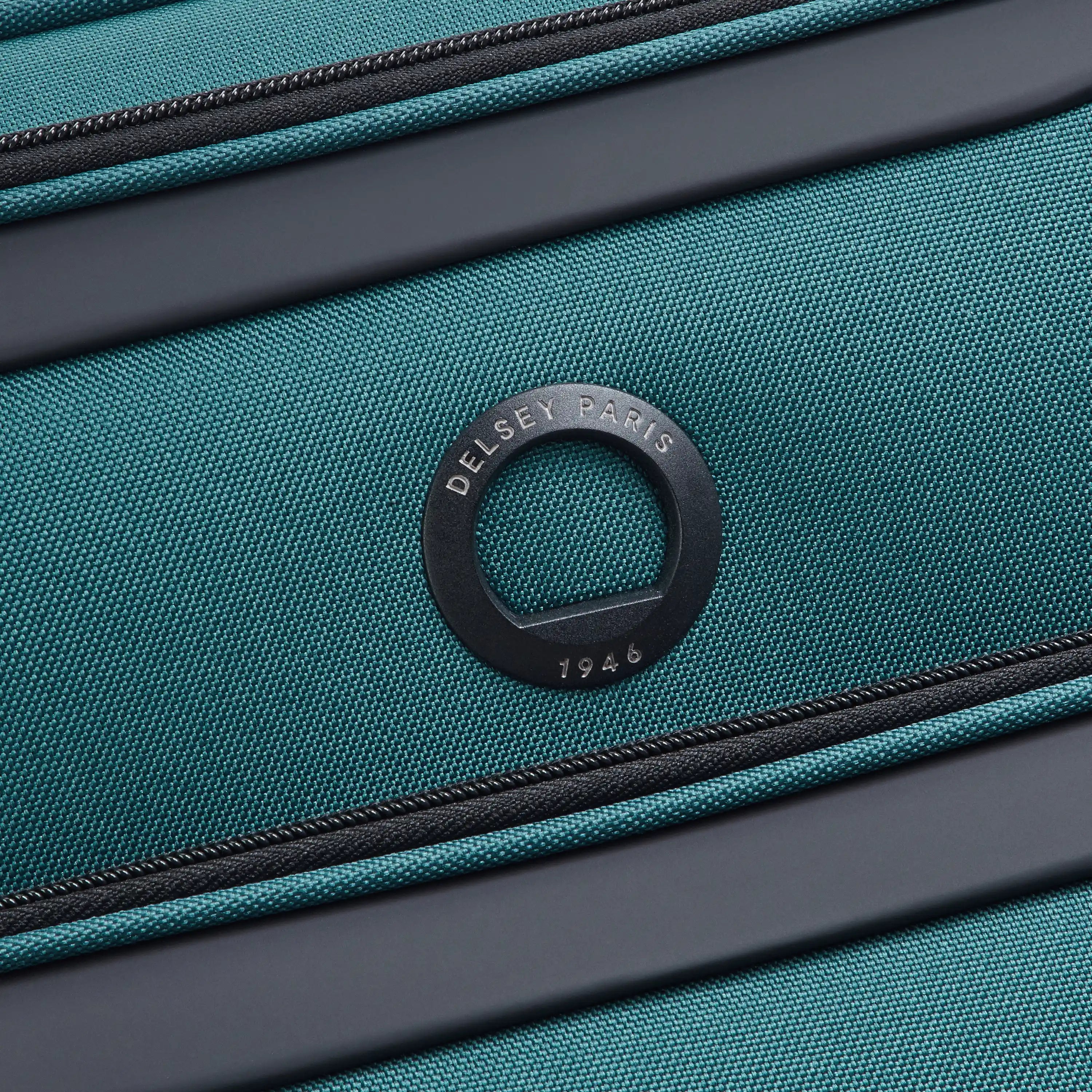 Delsey Sky Max 3.0 Carry-On Plus Expandable Softside Luggage in Teal Blue — detail view # color_Teal Blue