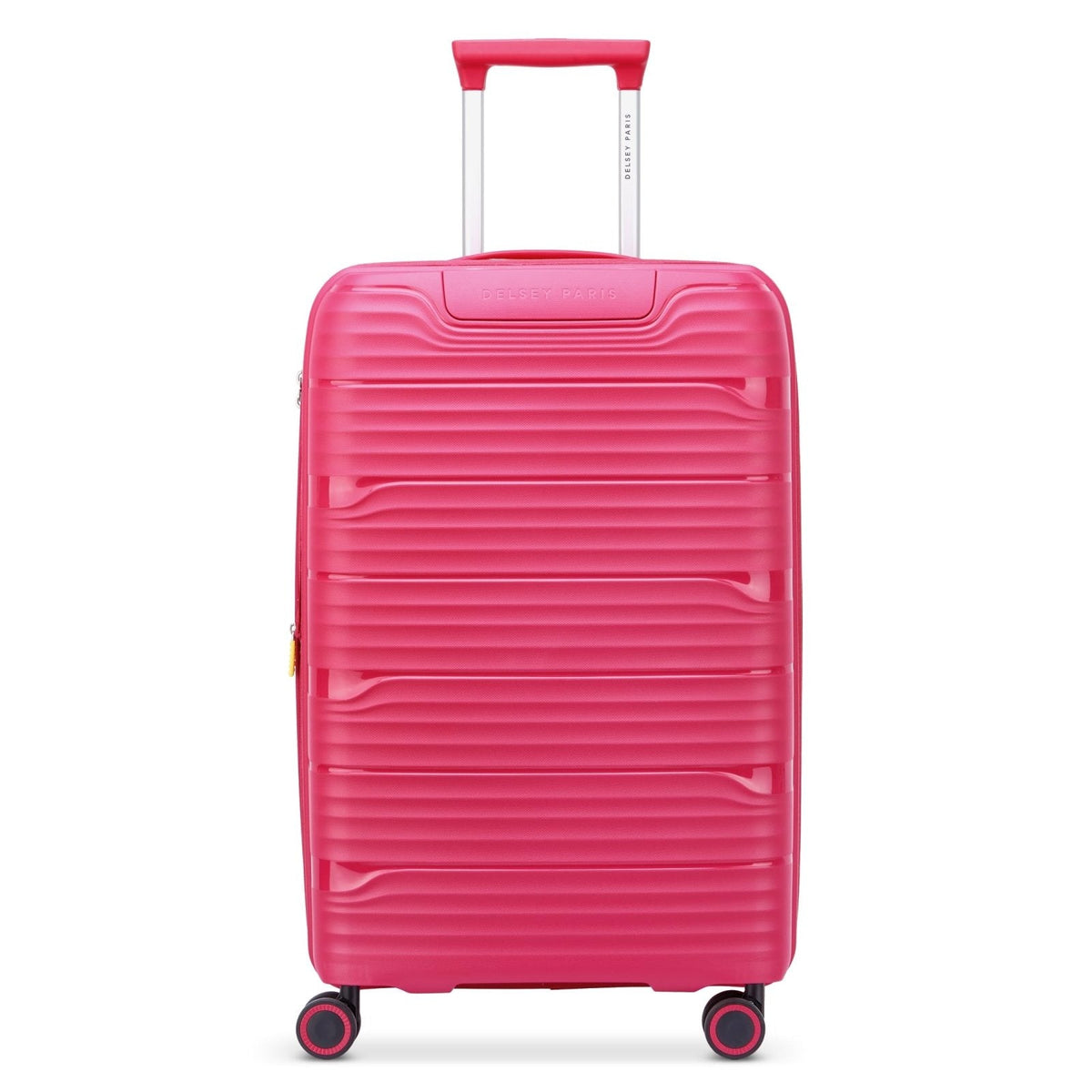 Delsey Dune Medium Expandable Spinner in Magenta — front view 2
