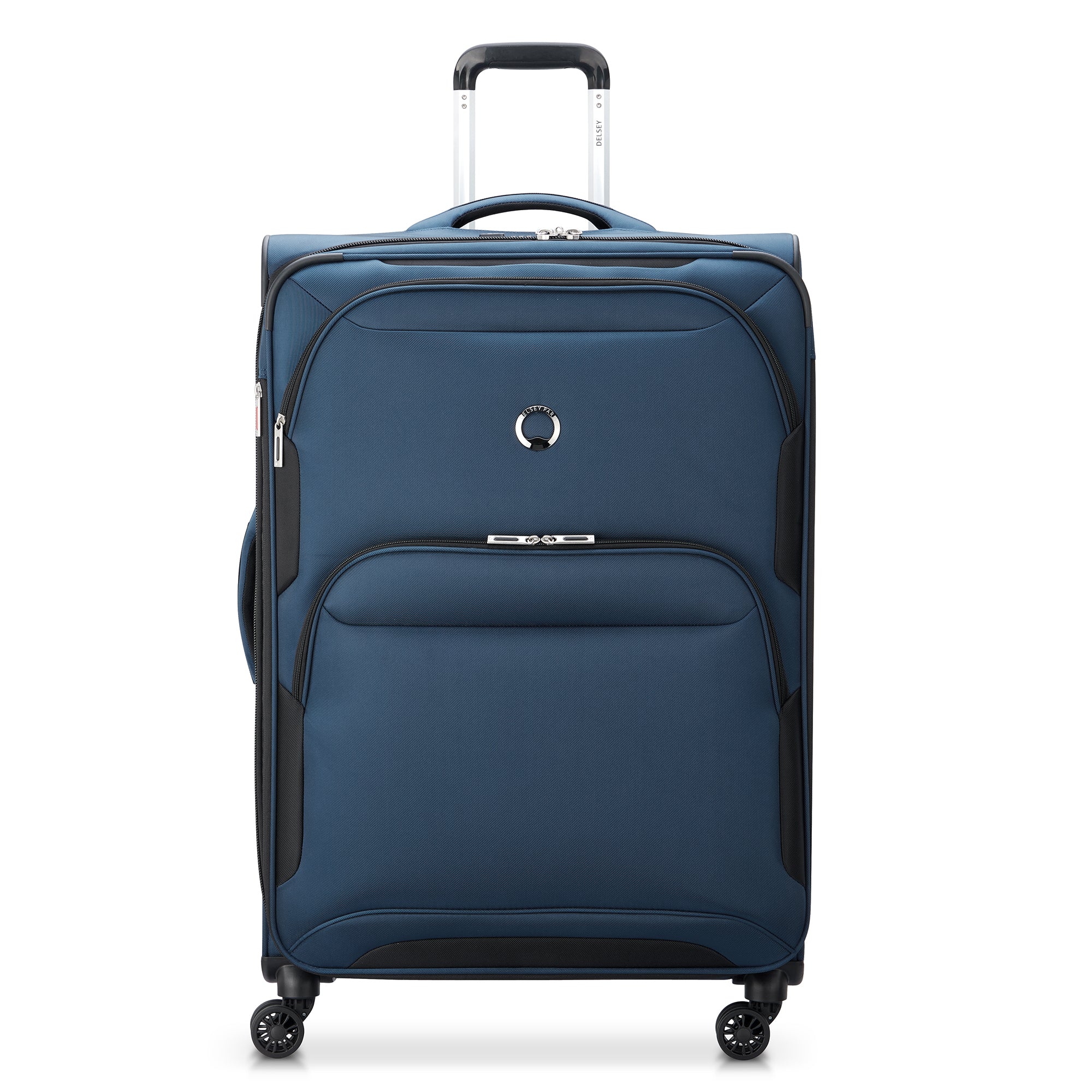 Delsey Sky Max 2.0 Large Expandable Spinner in Blue — front view # color_Blue