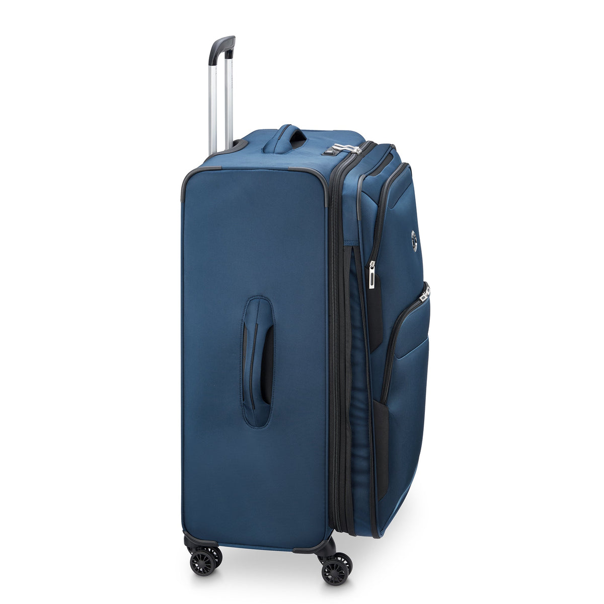 Delsey Sky Max 2.0 Large Expandable Spinner in Blue — angle view 3 # color_Blue