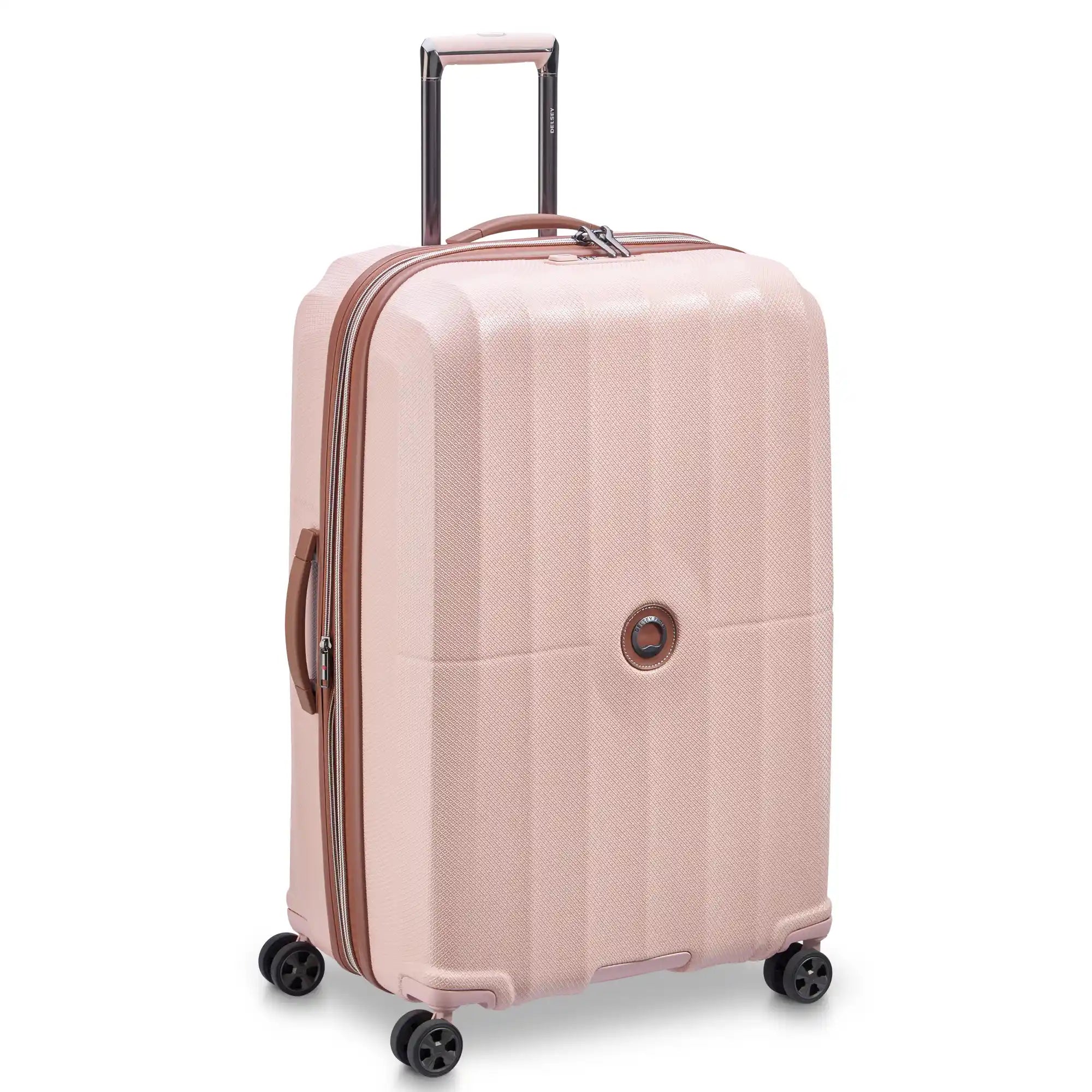 Delsey Carrousel Large Expandable Spinner in Light Pink — angle view 2 # color_Light Pink