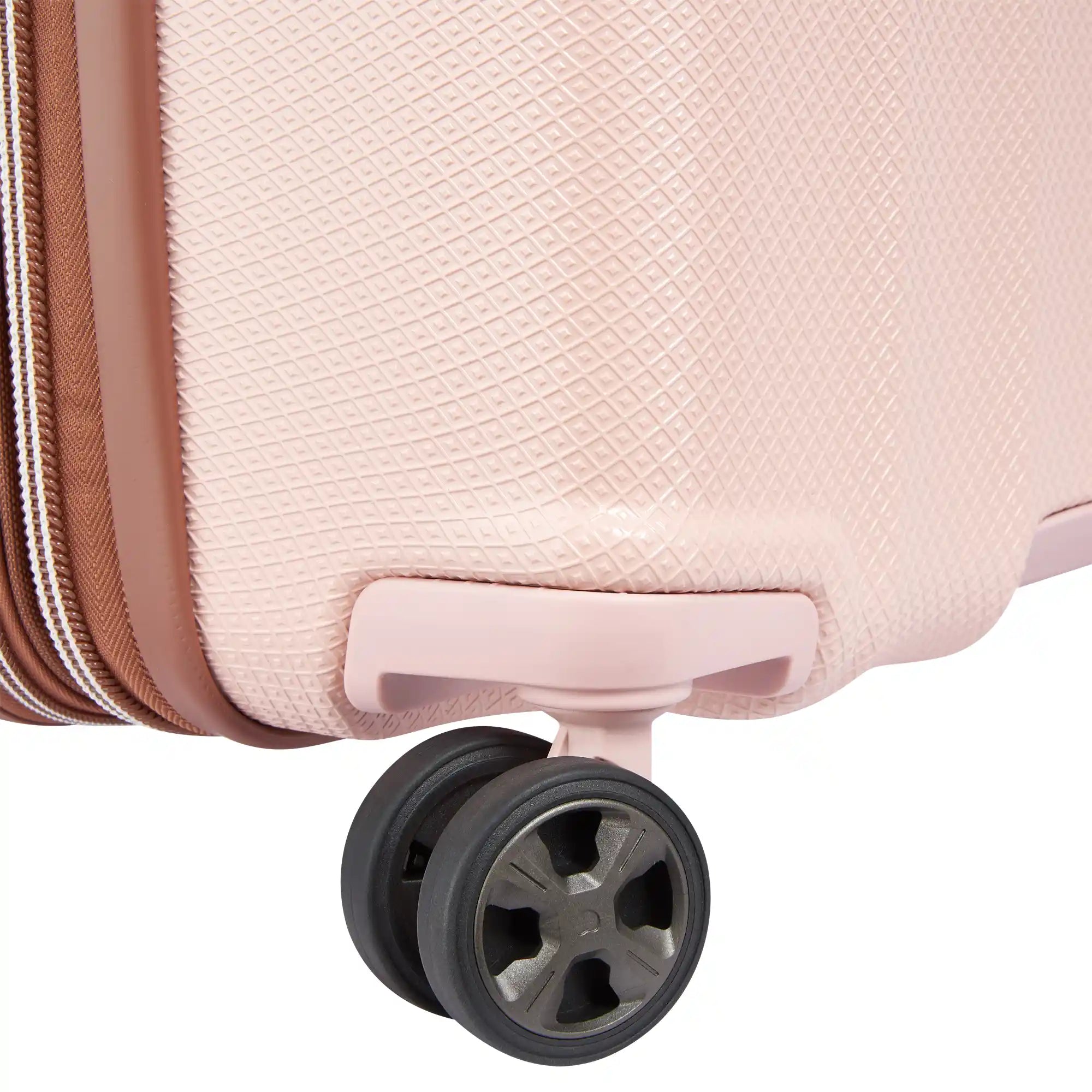 Delsey Carrousel Large Expandable Spinner in Light Pink — detail view 4 # color_Light Pink