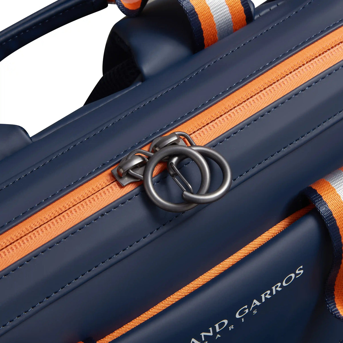 Delsey Turenne Soft Laptop Backpack Tote in Roland-Garros Limited Edition — detail view 3 # color_Roland-Garros Limited Edition