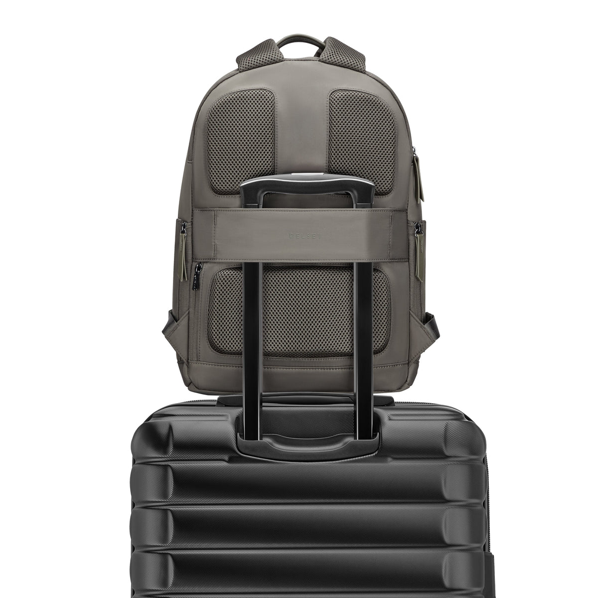 Delsey Victoire 15.6-Inch Laptop Backpack in Taupe — detail view 5