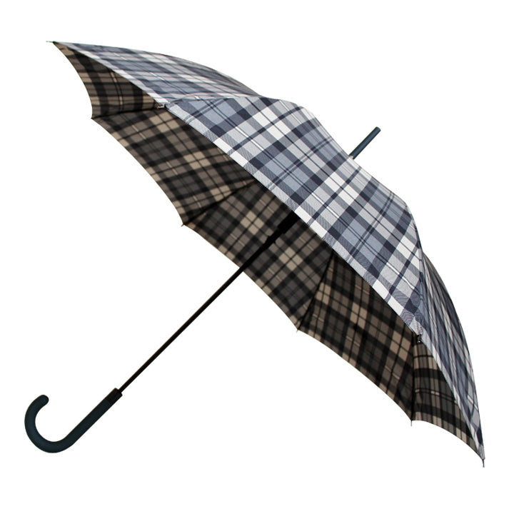 Vista 7017 Unisex Plaid Umbrella in Beige — front view # color_Beige