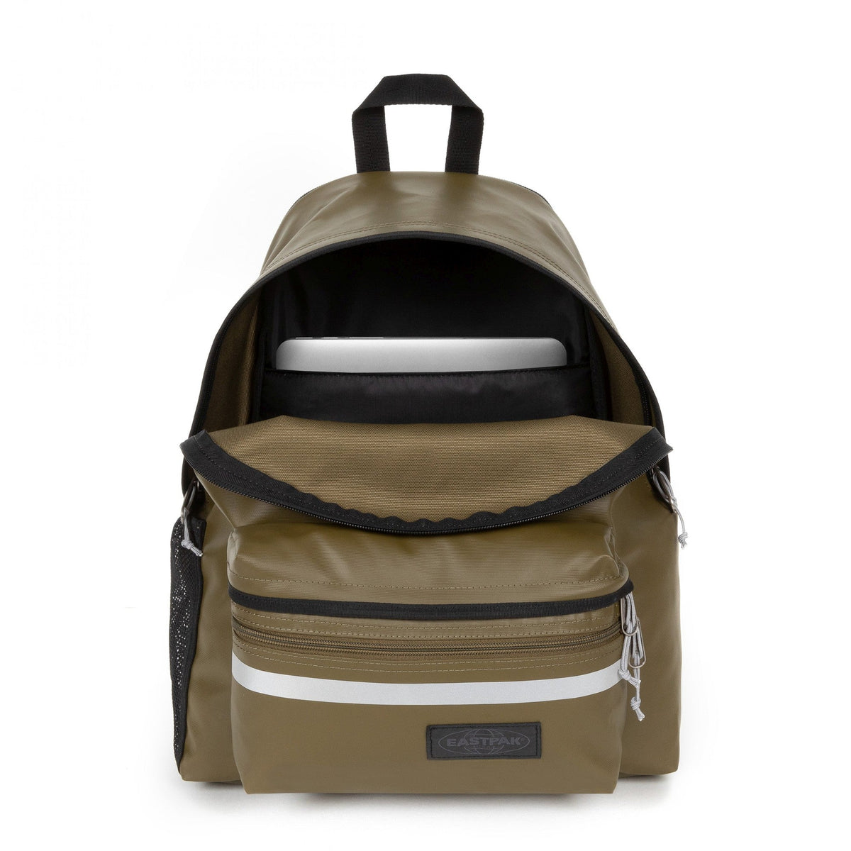 Eastpak Zippl'R Bike Commuter Backpack in Tarp Army — interior view