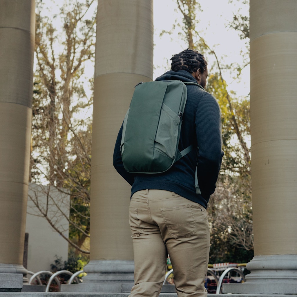 Peak Design Travel Backpack 2-in-1 40L in Sage — lifestyle 2