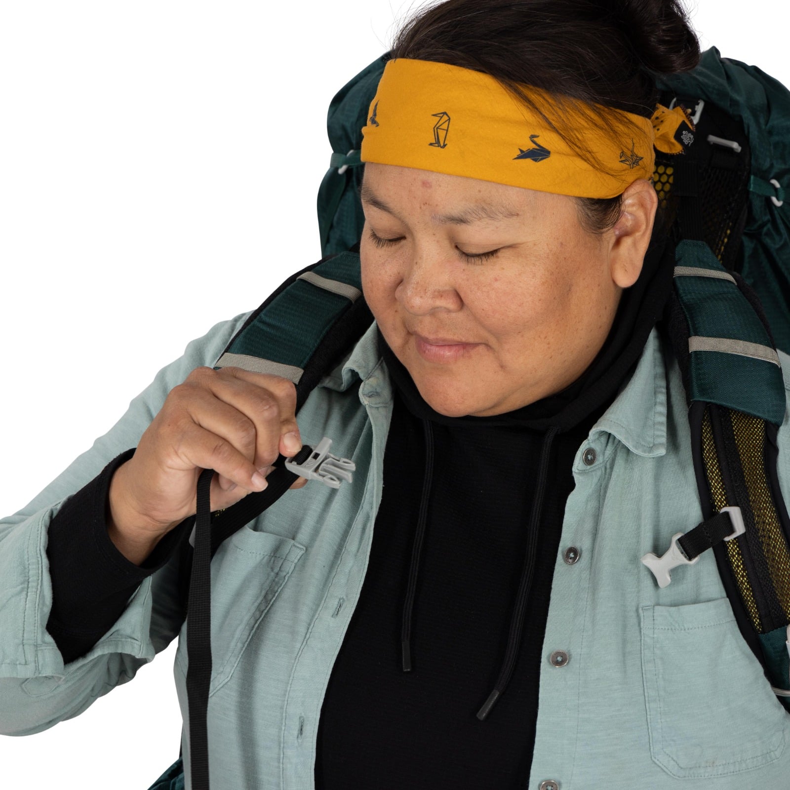 Osprey Eja 58 Extended Fit Women's Backpacking Pack 58L in Deep Teal — detail view 11