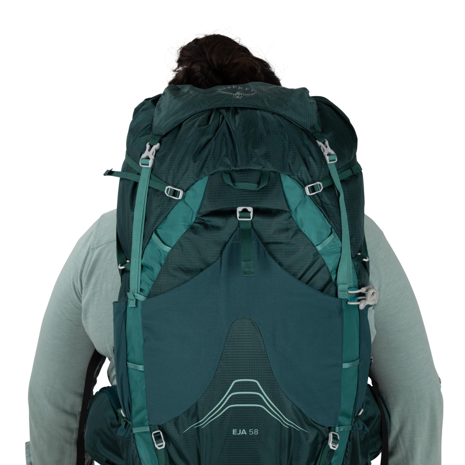 Osprey Eja 58 Extended Fit Women's Backpacking Pack 58L in Deep Teal — detail view 12