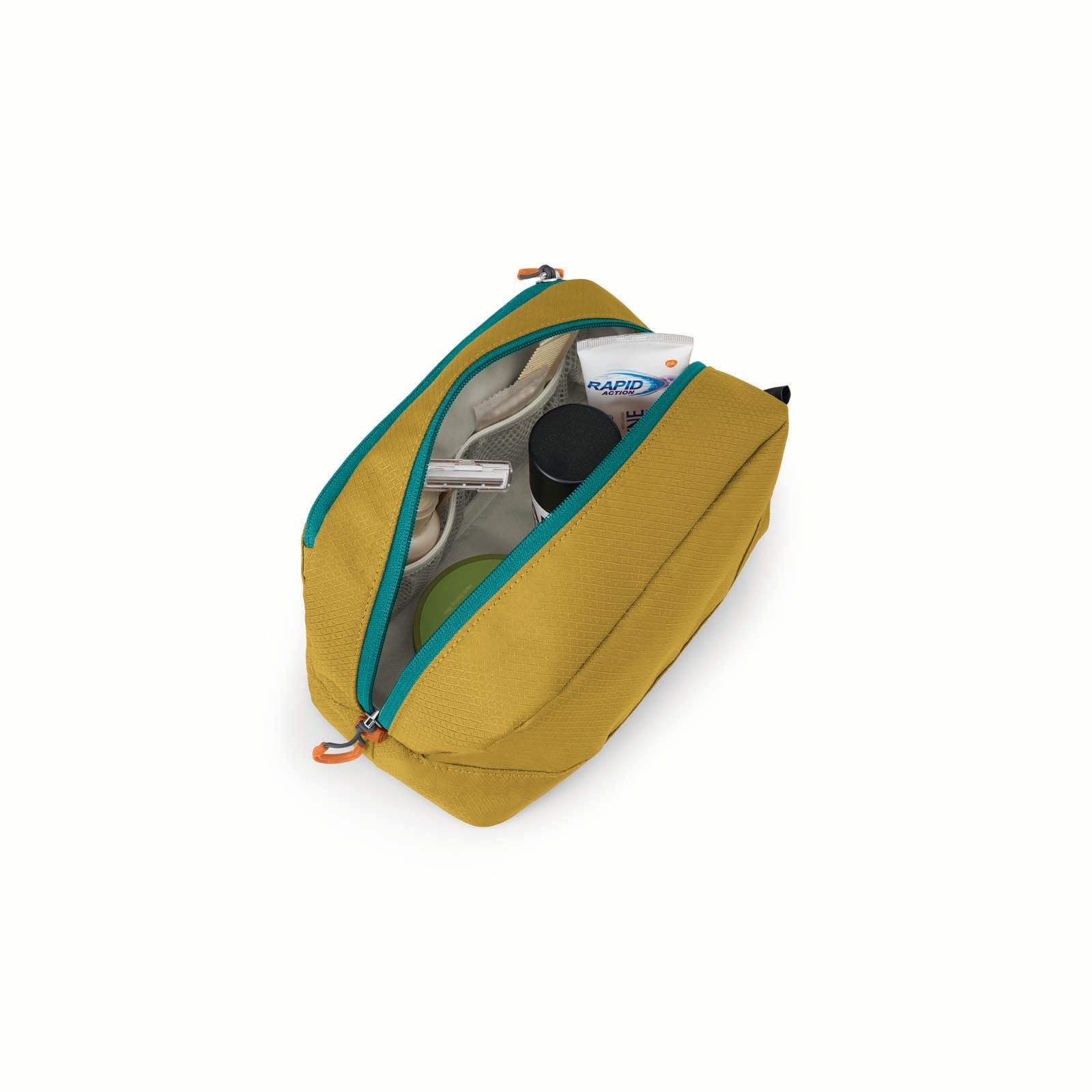 Osprey Daylite Toiletry Kit in Tumbleweed Yellow/Tunnel Vision — angle view 2