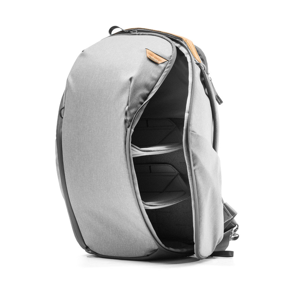 Peak Design Everyday Backpack Zip 15L in Ash — angle view 2 # color_Ash