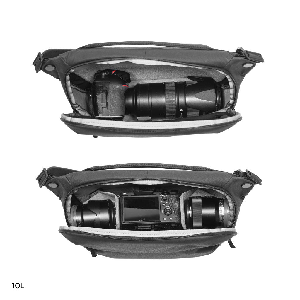 Peak Design Everyday Sling 10L in Black — interior view # color_Black