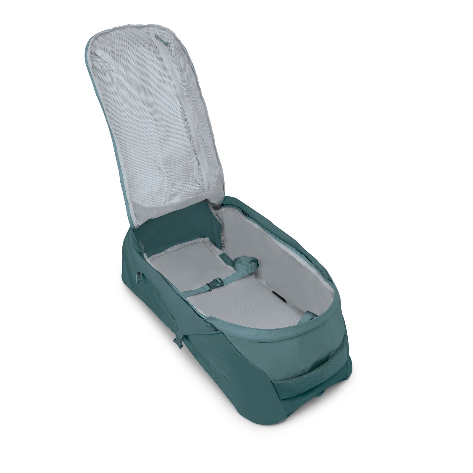 Osprey Fairview 70 Women's Travel Pack 70L in Cascade Blue-Torrent Blue — angle view 3