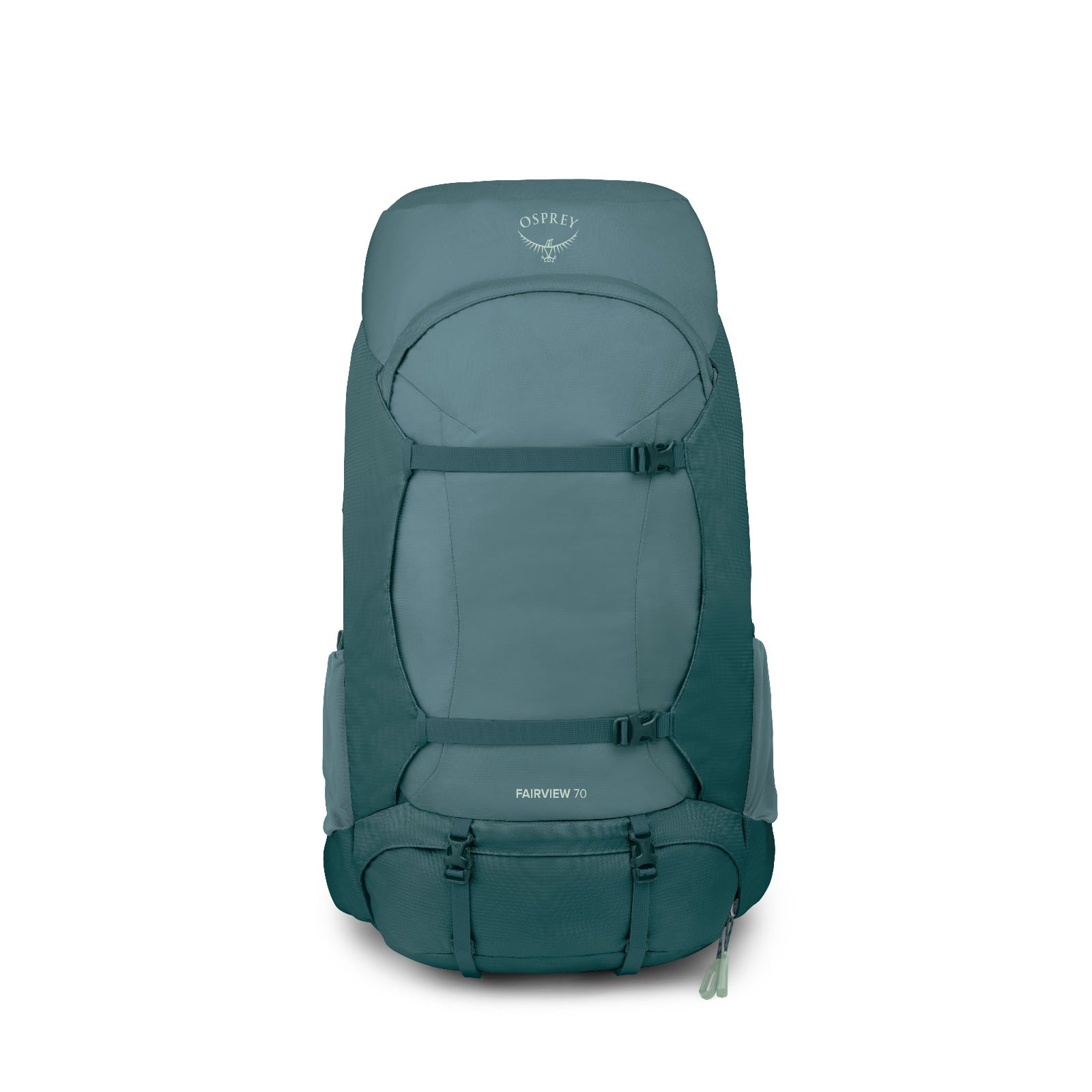 Osprey Fairview Trek 70 Women's Travel Backpack 70L in Cascade Blue-Torrent Blue — angle view 2