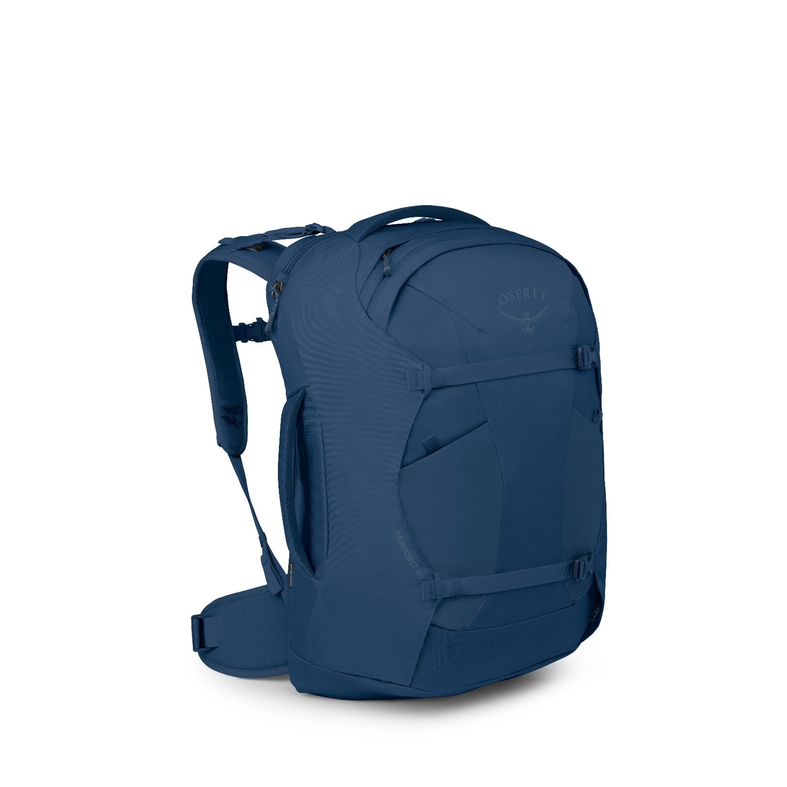 Osprey Farpoint Travel Pack-40L in Antique Blue — front view # color_Antique Blue