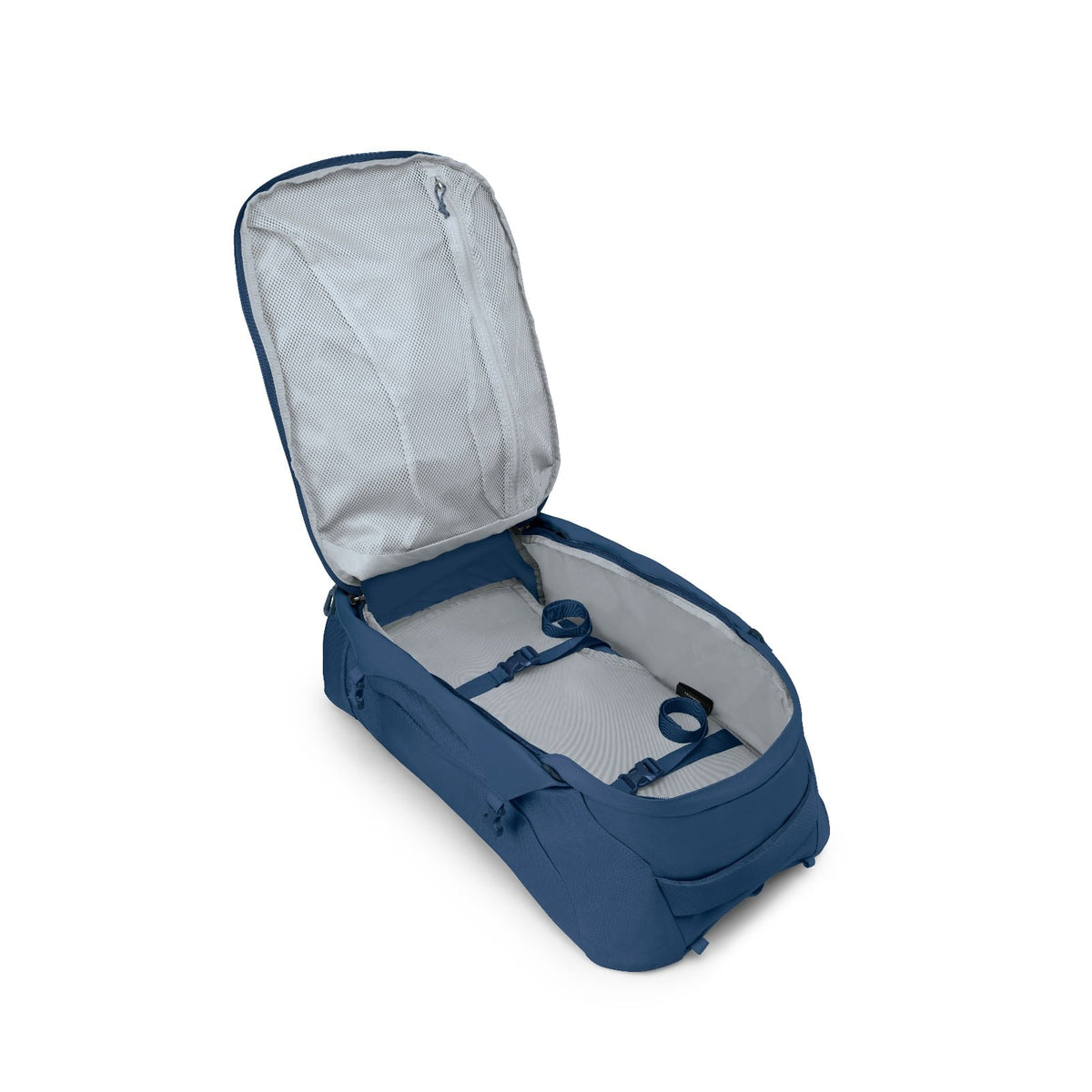 Osprey Farpoint Travel Pack-55L in Antique Blue — angle view 3