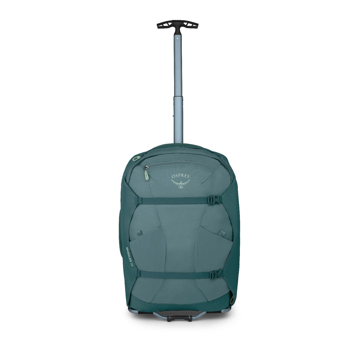 Osprey Farpoint Wheeled Travel Pack Carry-On 36L/21.5" in Cascade Blue-Torrent Blue — angle view 2