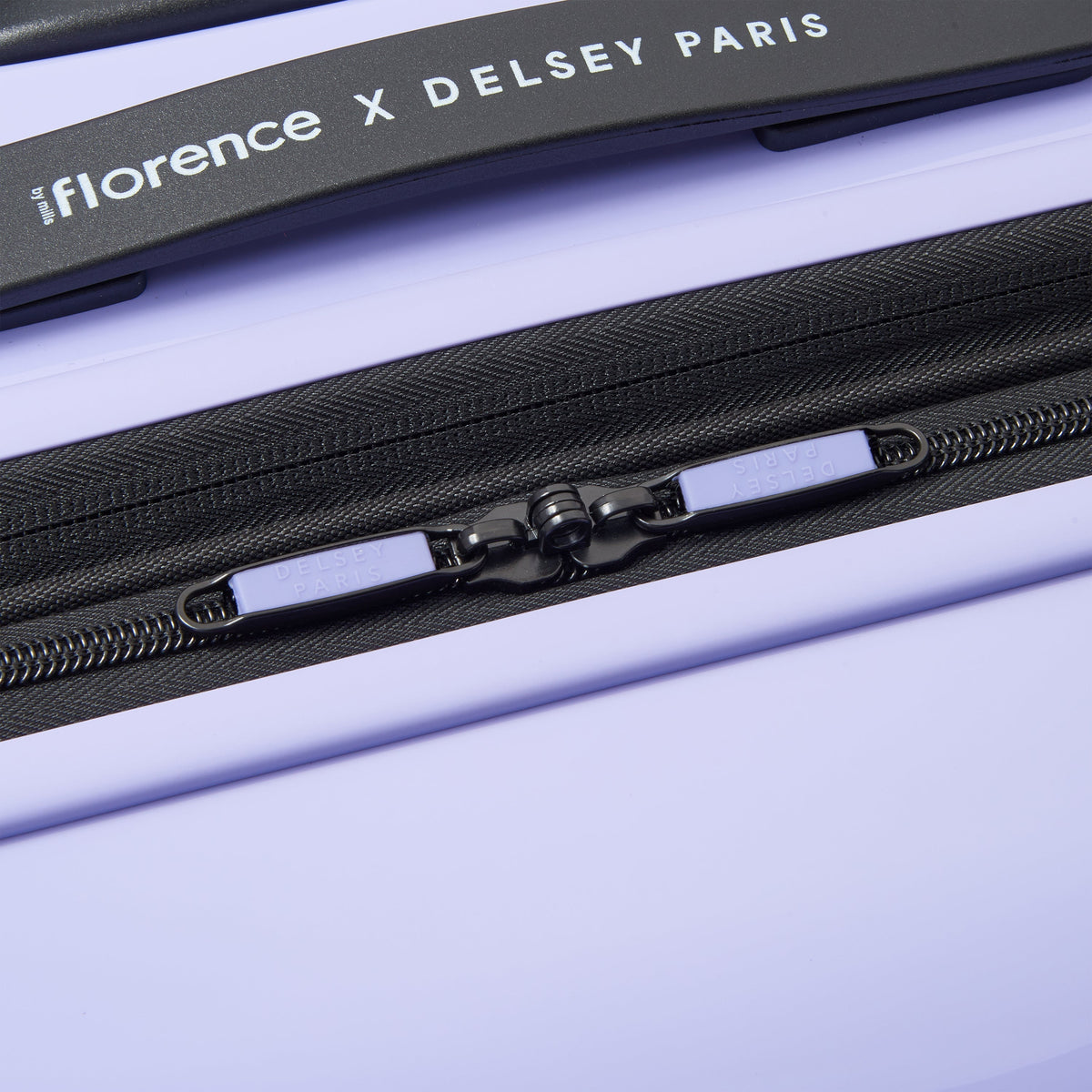 Delsey Spin Me Away Medium Expandable Spinner in Lavender — detail view