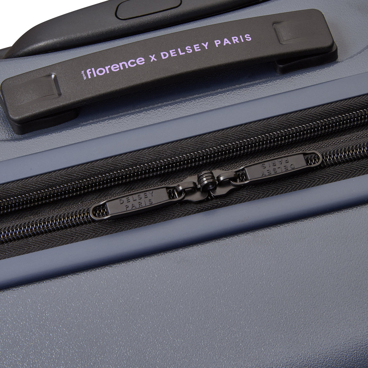 Delsey Catch Flights Carry-On Plus Expandable Spinner in Anthracite — detail view