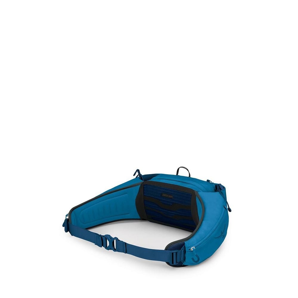 Osprey Talon 6 Extended Fit Lumbar Pack 6L in Scoria Blue/Night Shift — back view