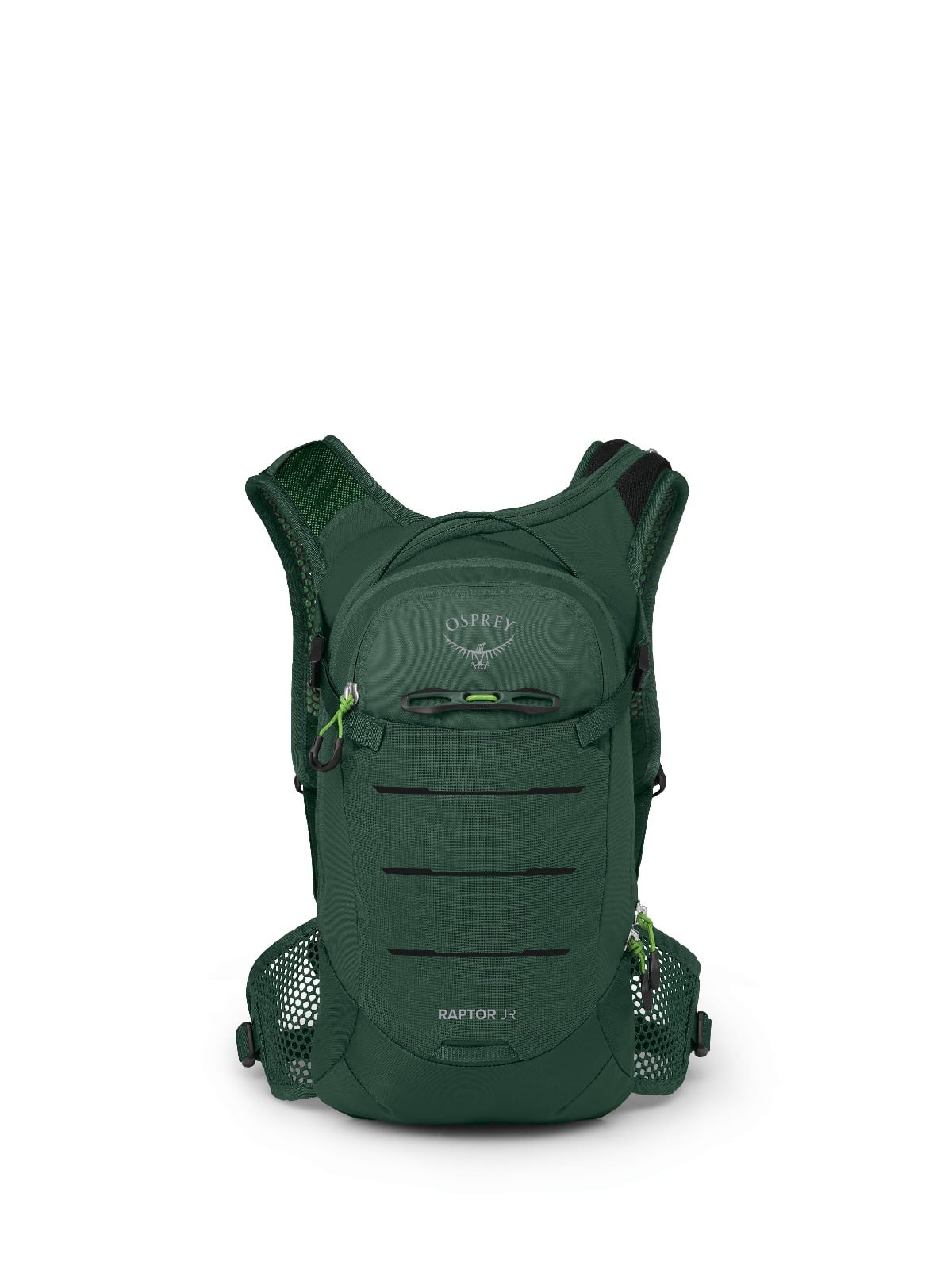 Osprey Raptor Jr Kids Bike Hydration Pack 5L in Tundra Green — angle view 2