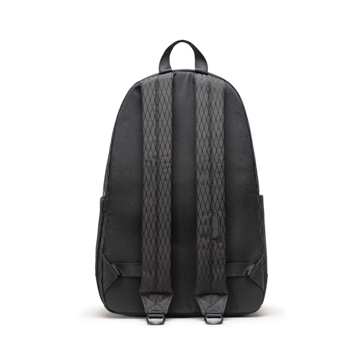 Herschel Heritage Backpack 24L in Black Diamond/Black — back view # color_Black Diamond/Black