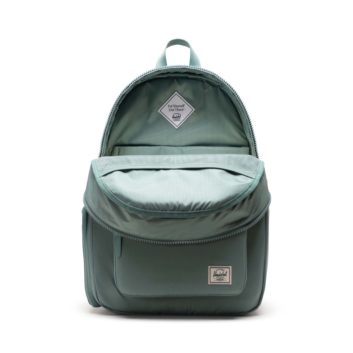 Herschel Settlement Backpack Diaper Bag 24L in Trellis — interior view # color_Trellis