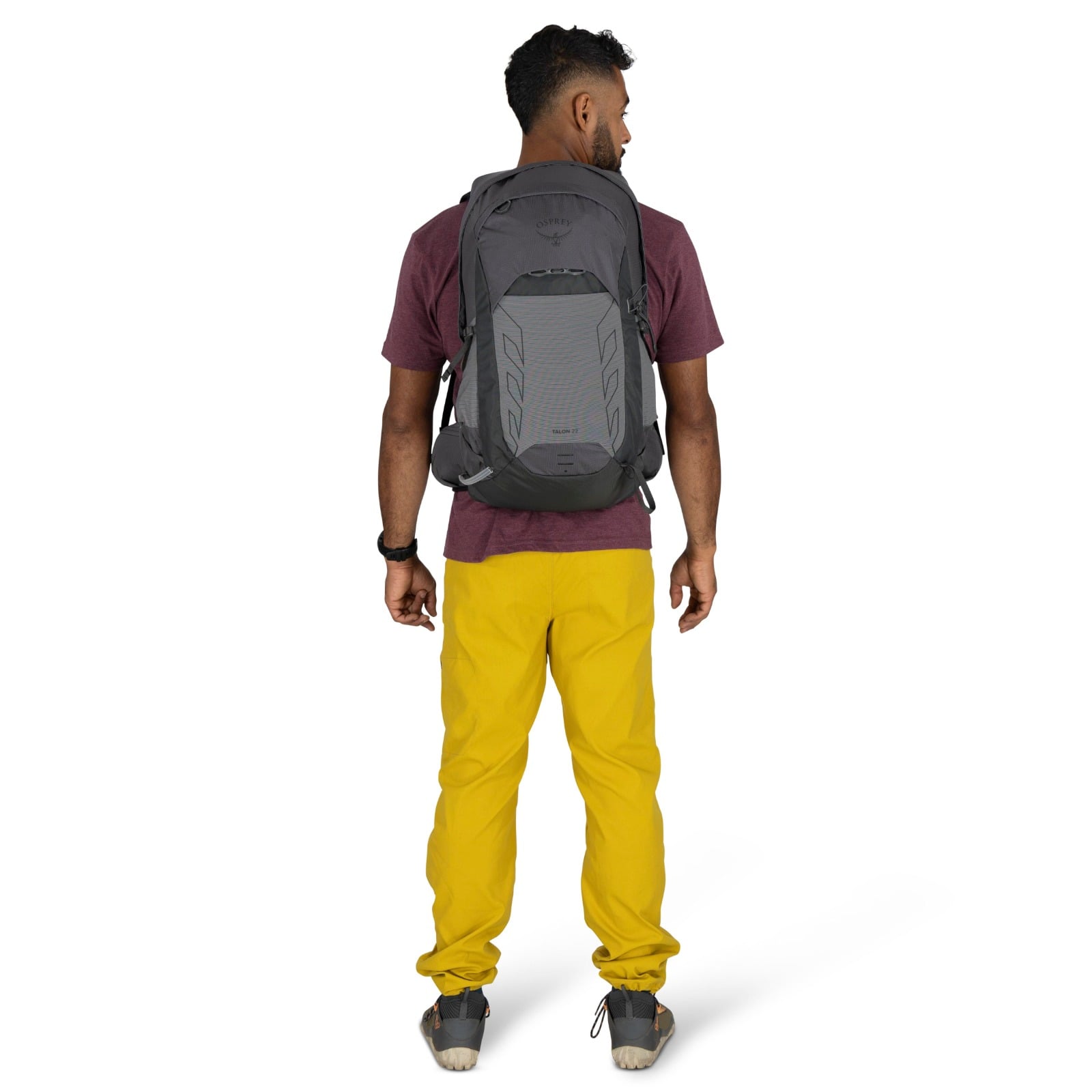 Osprey Talon 22 Hiking Backpack 22L in Phantom Grey/Dark Charcoal — lifestyle 2