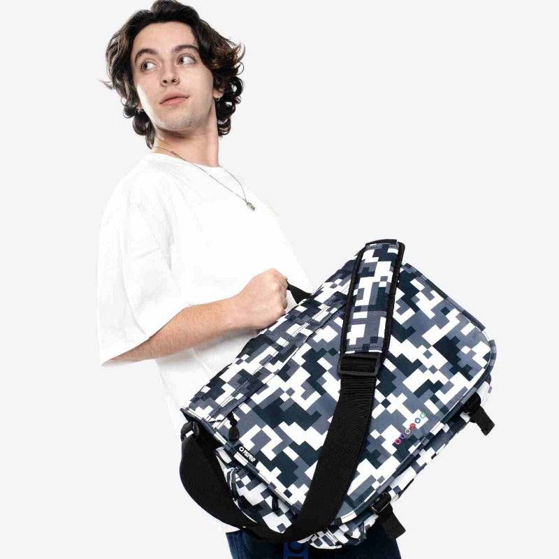 J World Thomas Laptop Messenger Bag in Camo — lifestyle # color_Camo