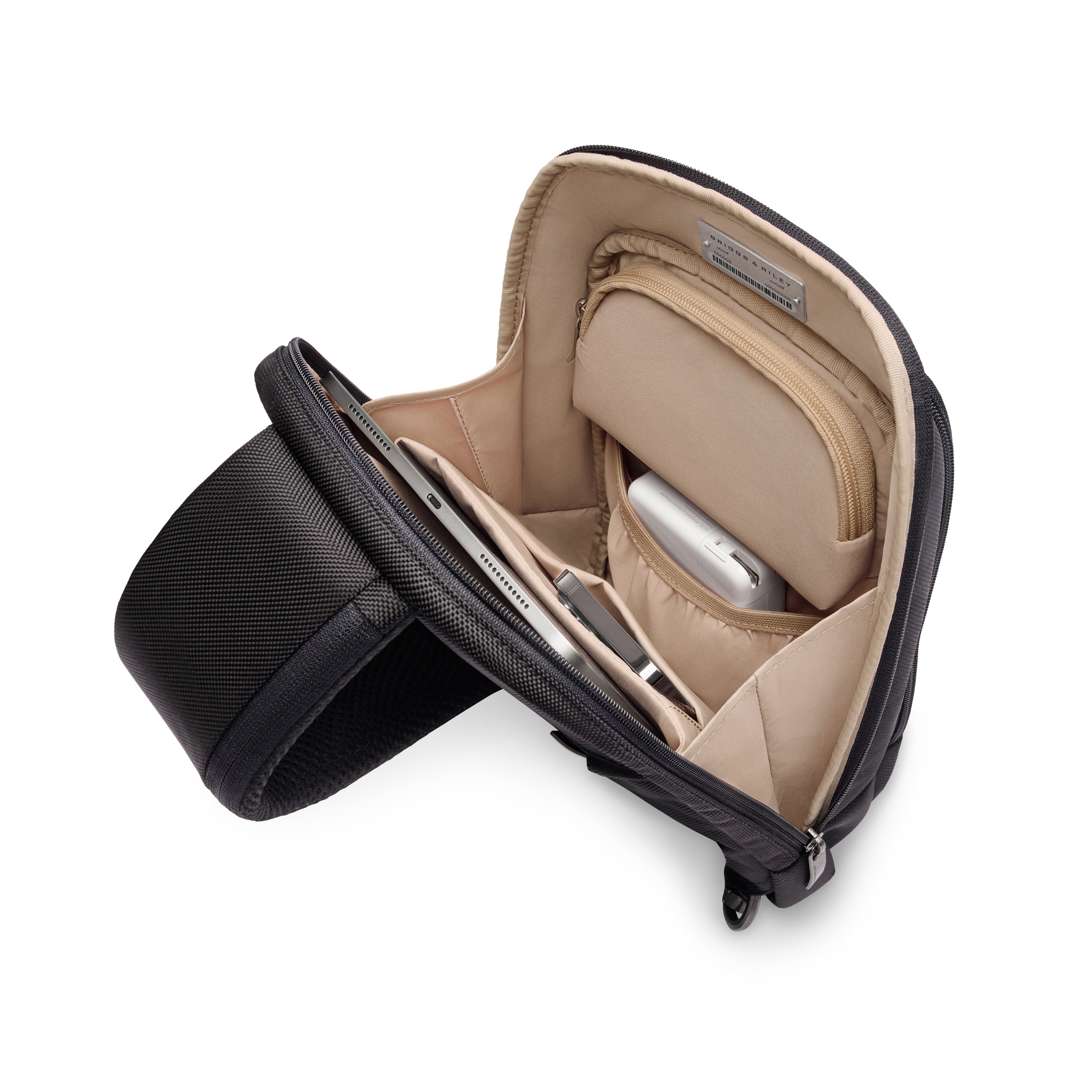 Briggs & Riley @work Sling in Black — interior view 2