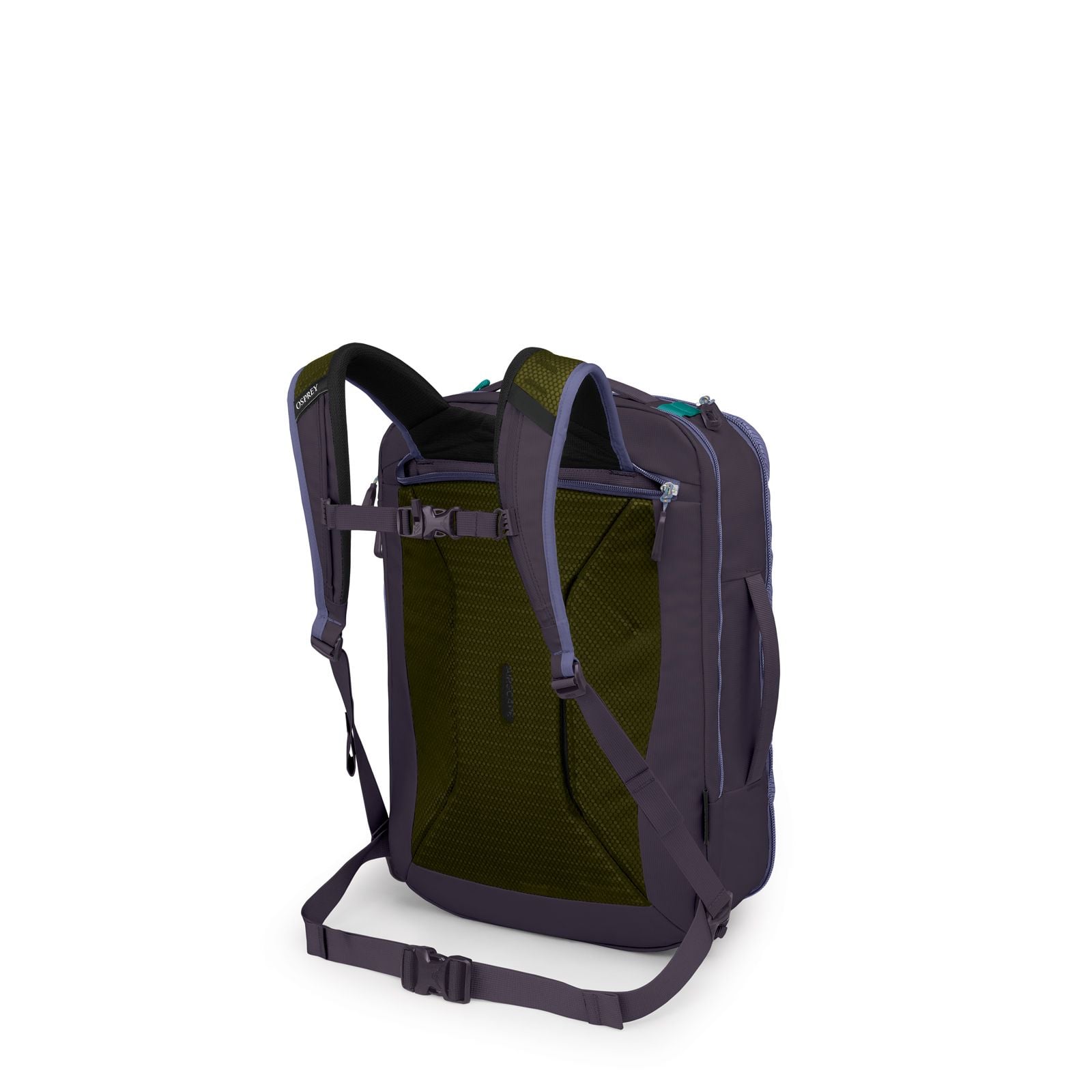 Osprey Transporter Travel Pack 36L in Euphoria Purple — back view