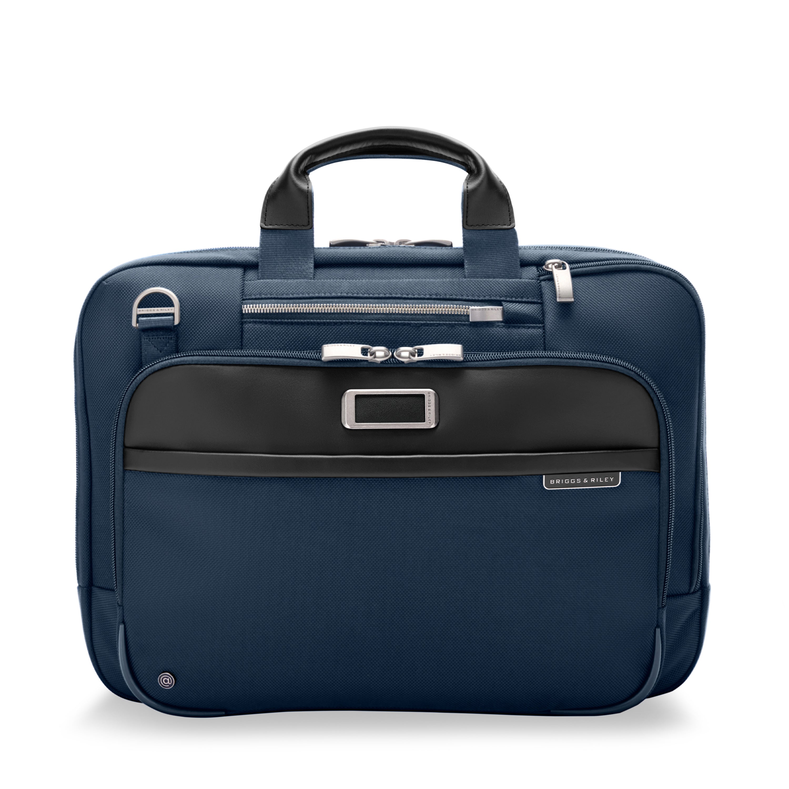 Briggs & Riley @work Medium Expandable Brief in Navy — front view # color_Navy