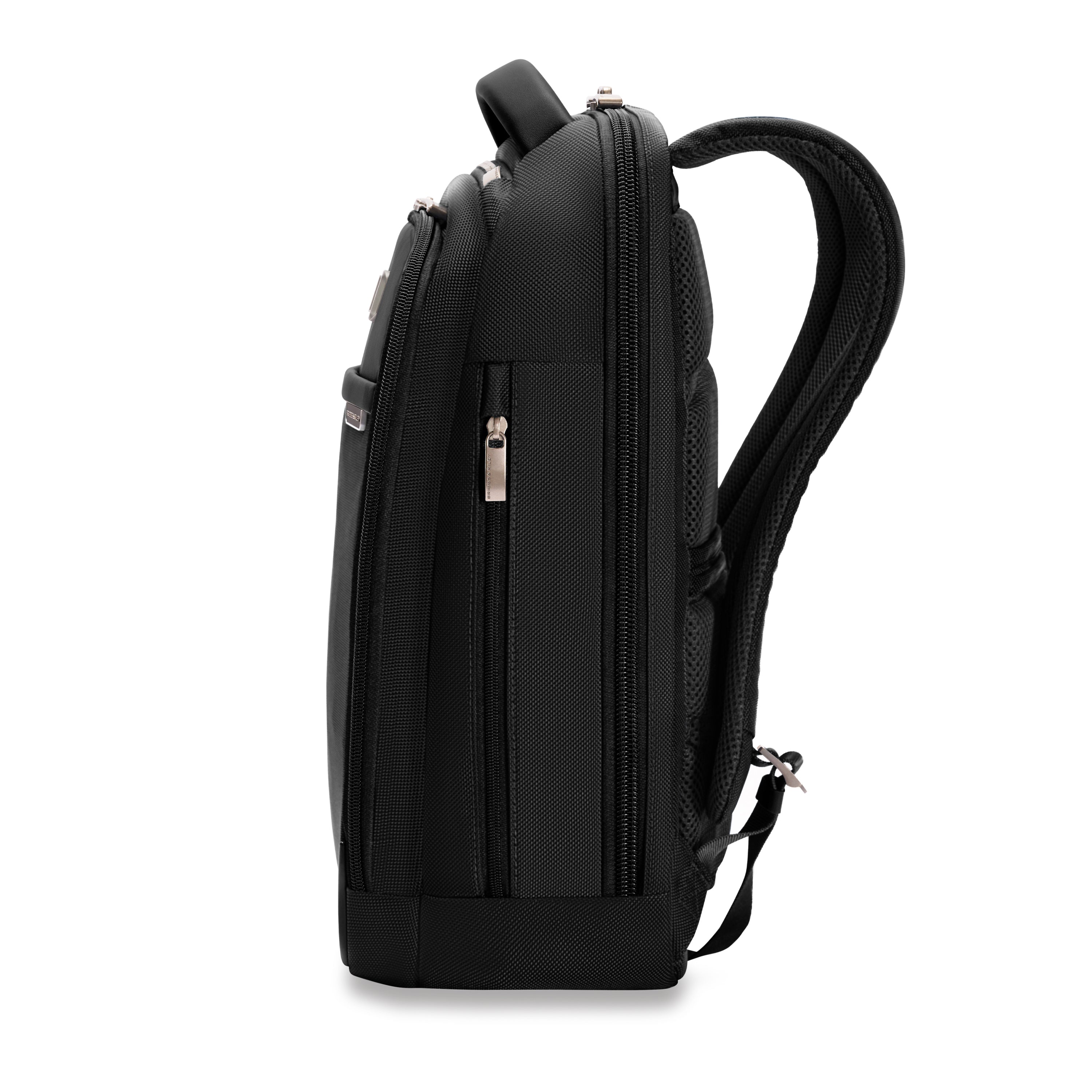 Briggs & Riley @work Slim Backpack in Black — side view 2 # color_Black