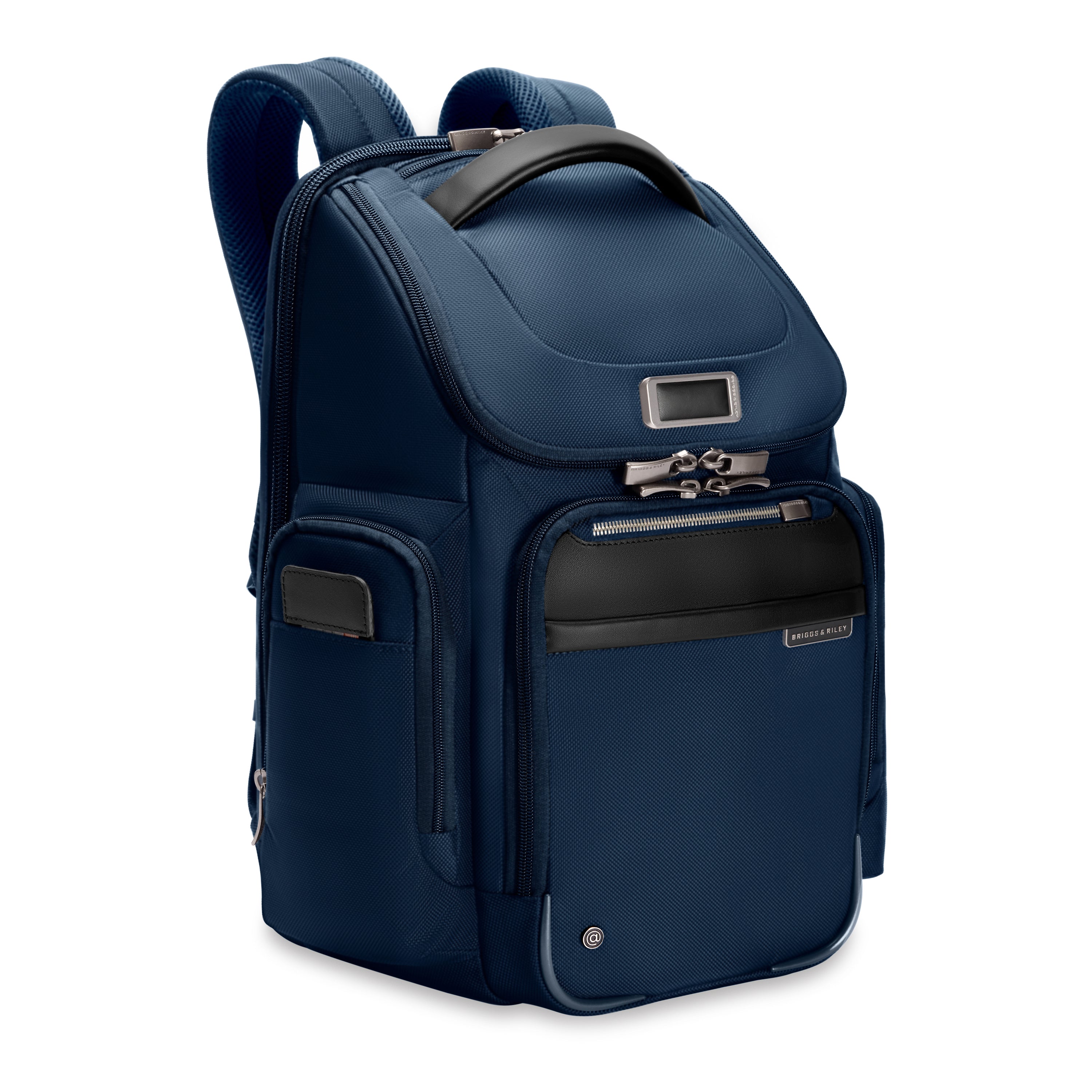 Briggs & Riley @work Medium Widemouth Backpack in Navy — angle view 2 # color_Navy