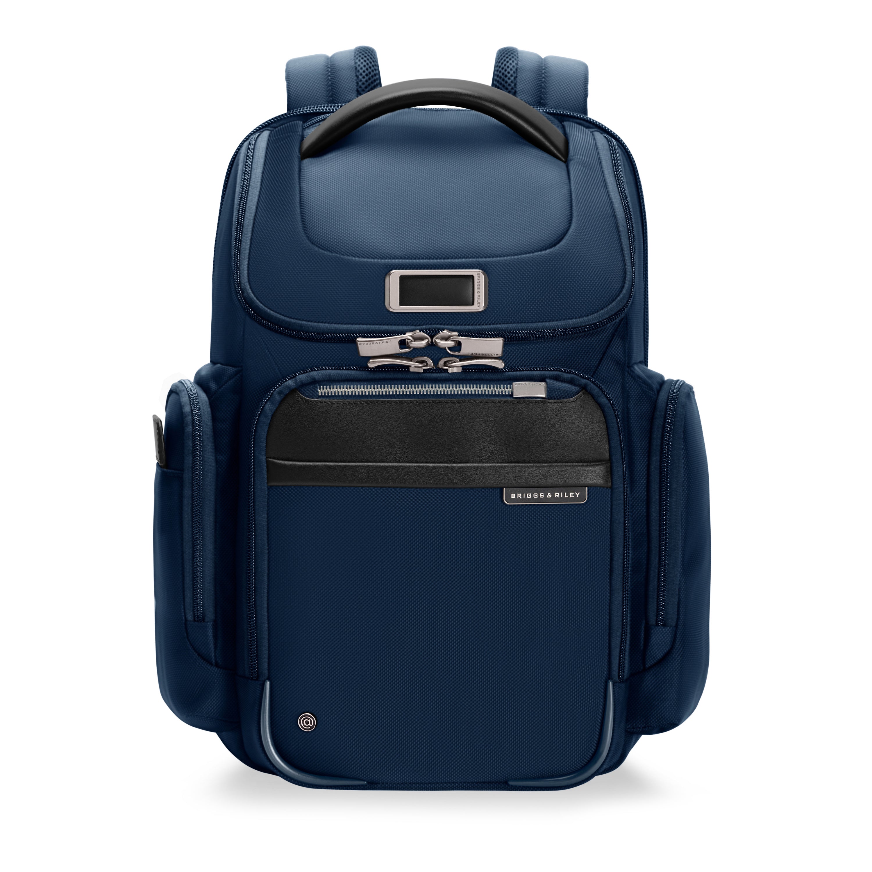 Briggs & Riley @work Medium Widemouth Backpack in Navy — front view # color_Navy