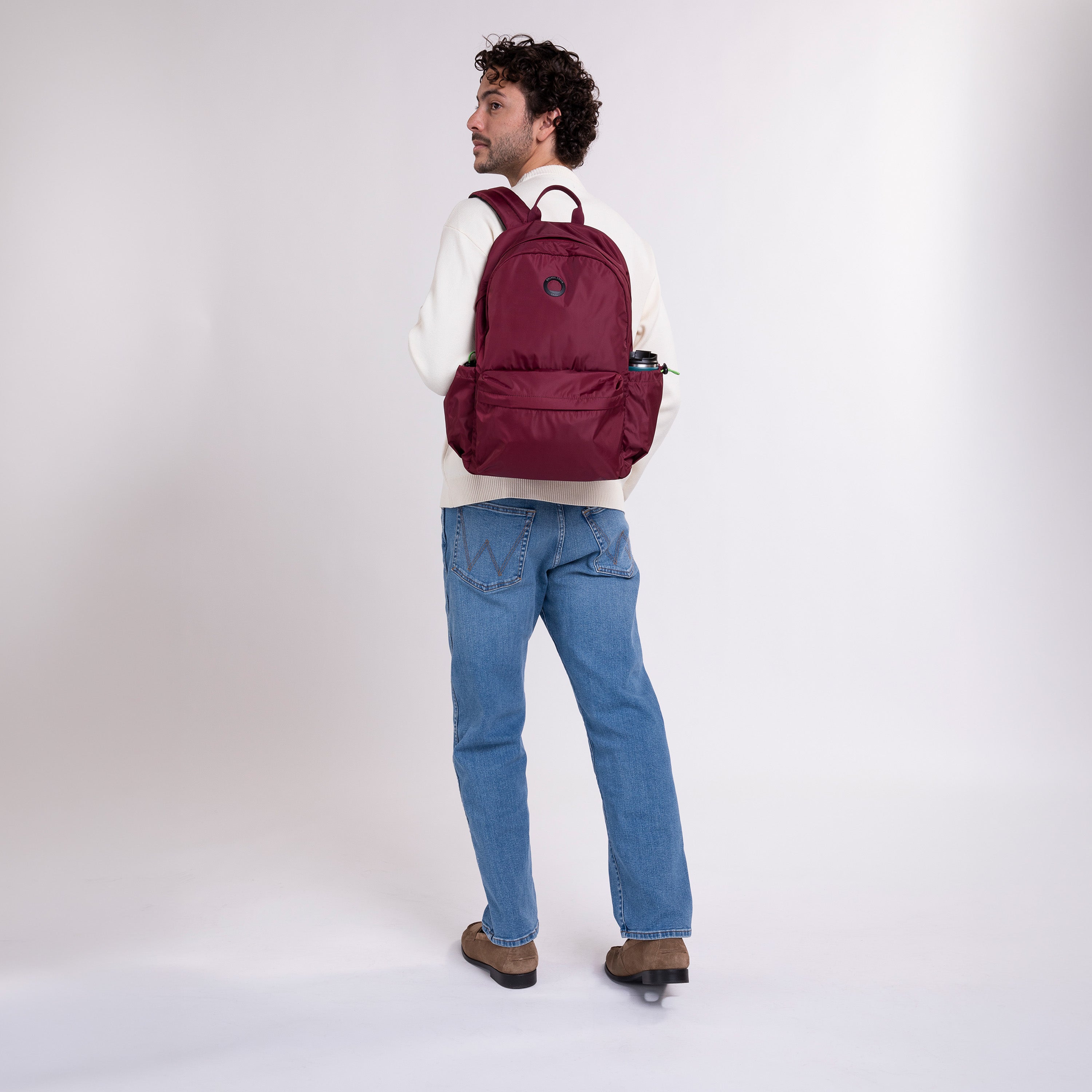 Delsey BTS Jenny Laptop Backpack in Red — lifestyle # color_Red