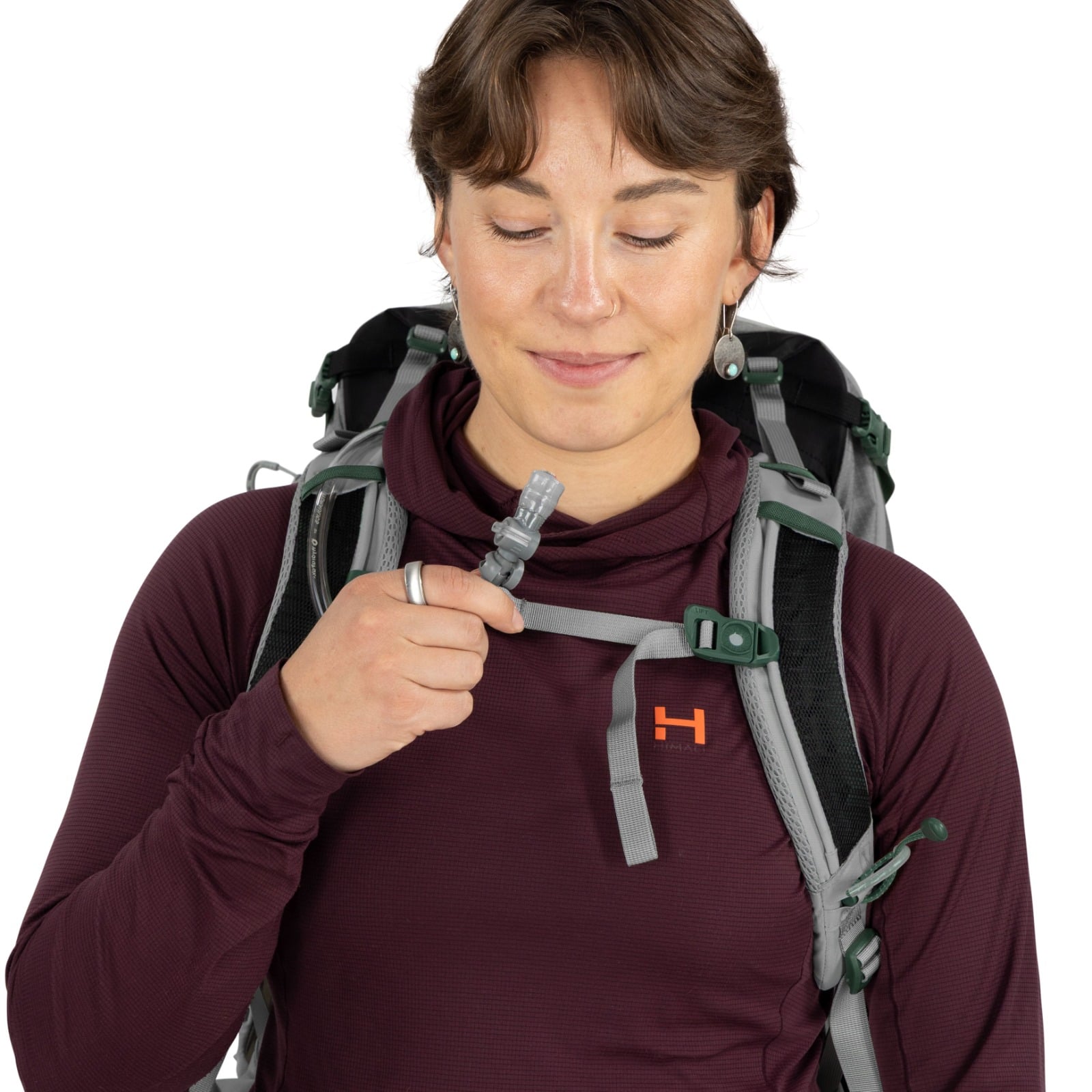Osprey Mira 34 Women's Hiking Hydration Backpack 34L in Light Grey — detail view 9