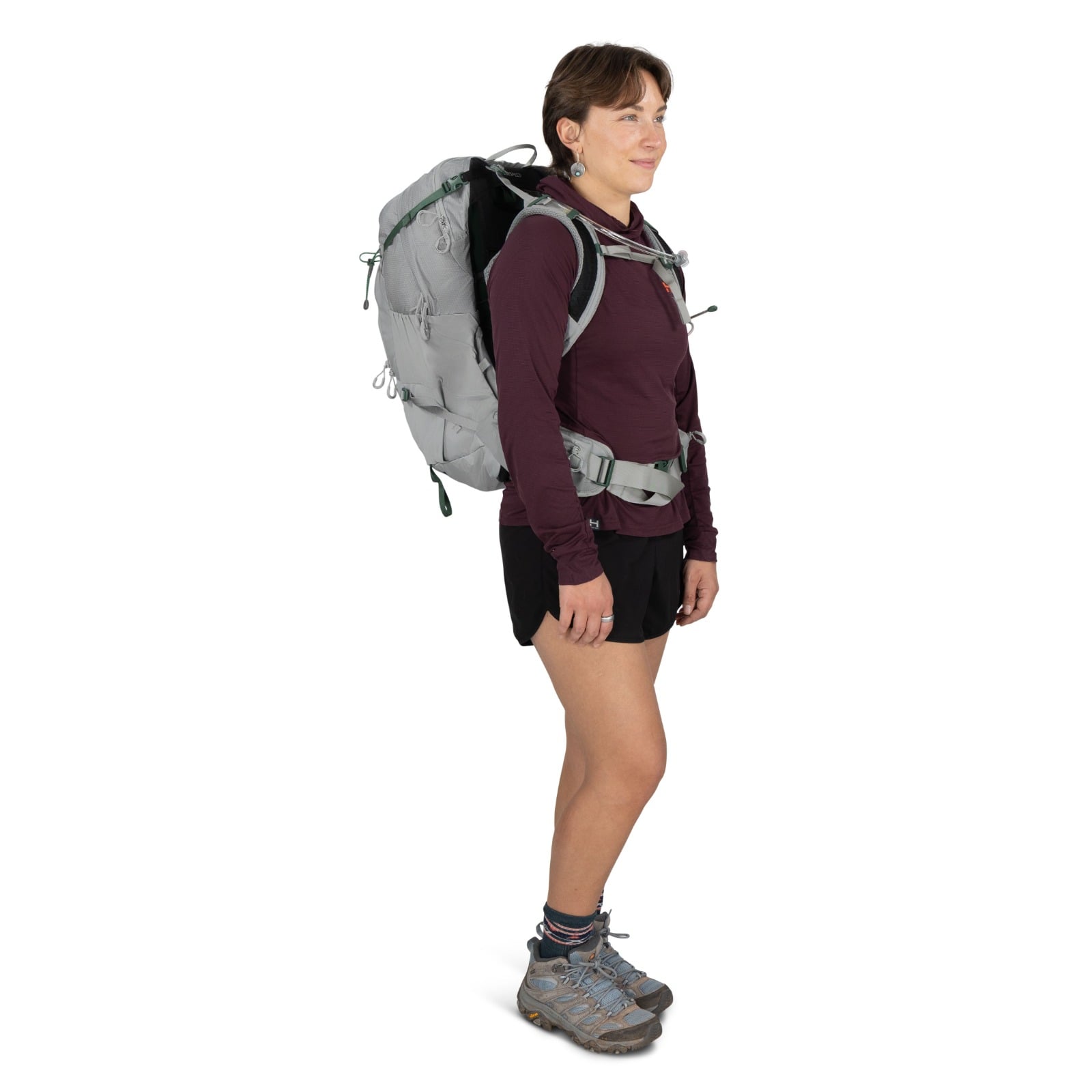 Osprey Mira 34 Women's Hiking Hydration Backpack 34L in Light Grey — lifestyle