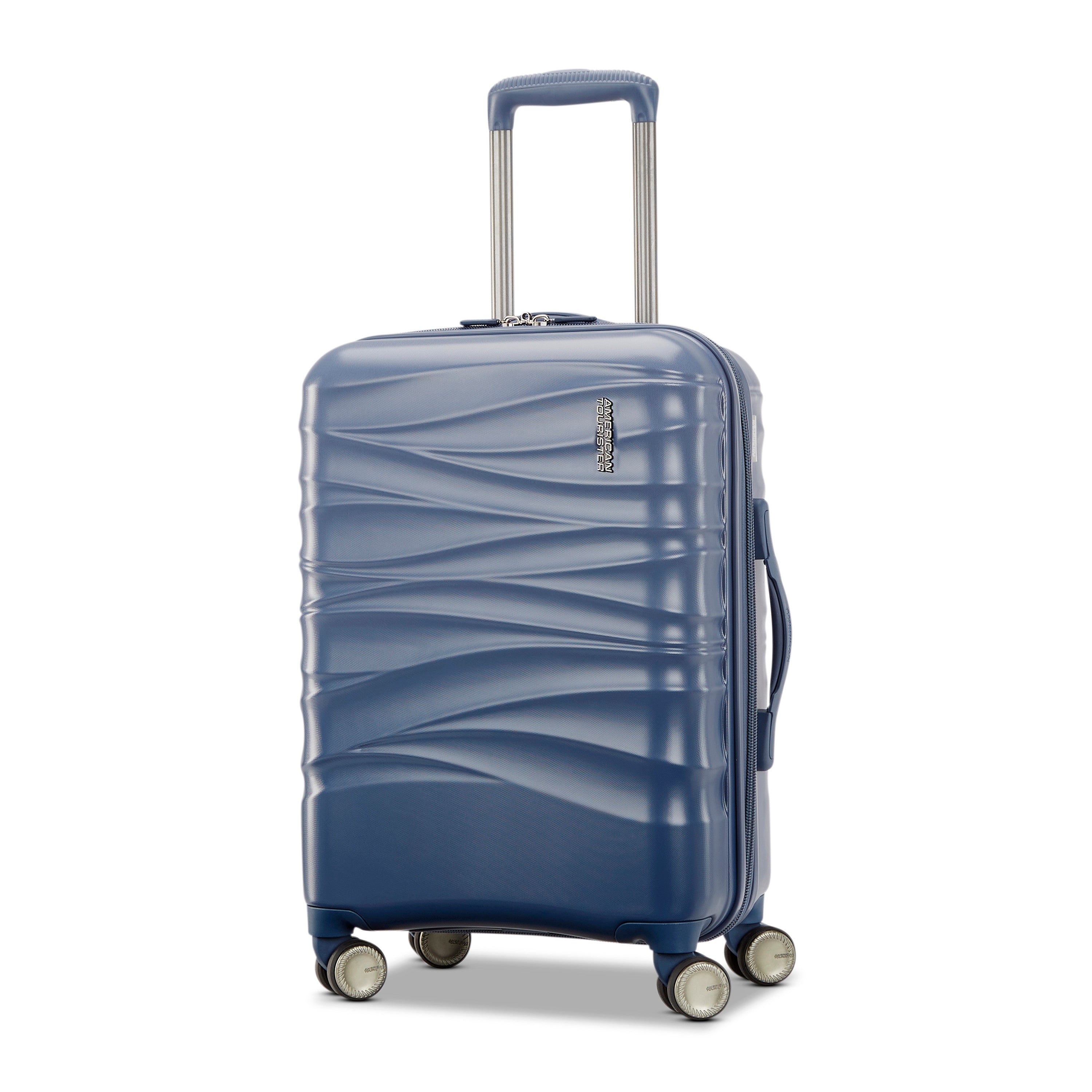 American Tourister Cascade Hardside Carry-On Spinner (20-inch) in Slate Blue — front view # color_Slate Blue